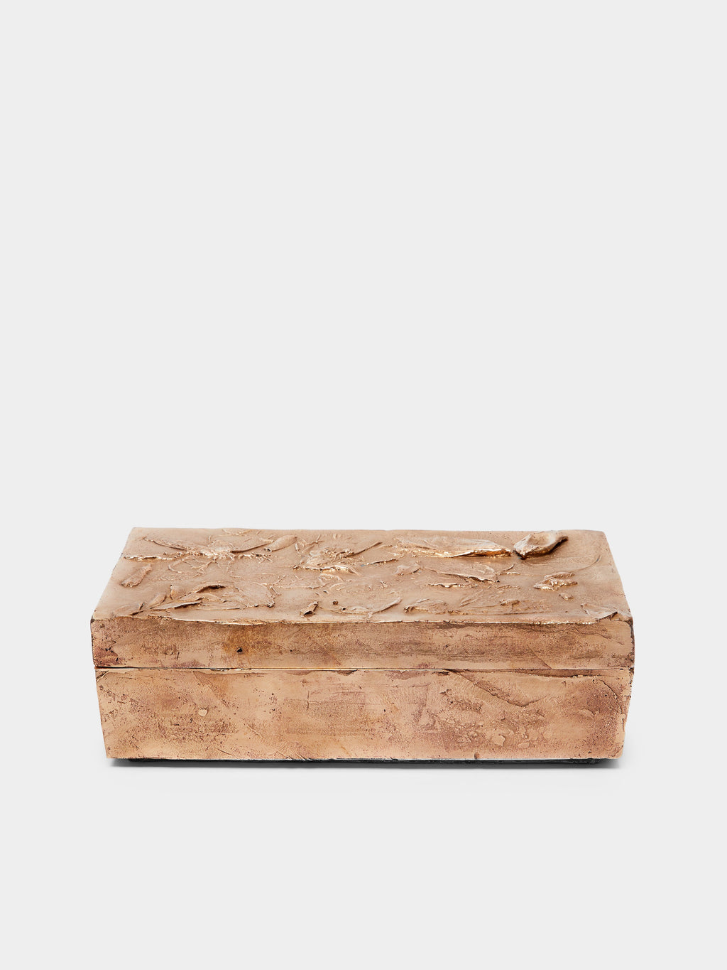 Foglie Hand-Cast Bronze Decorative Box