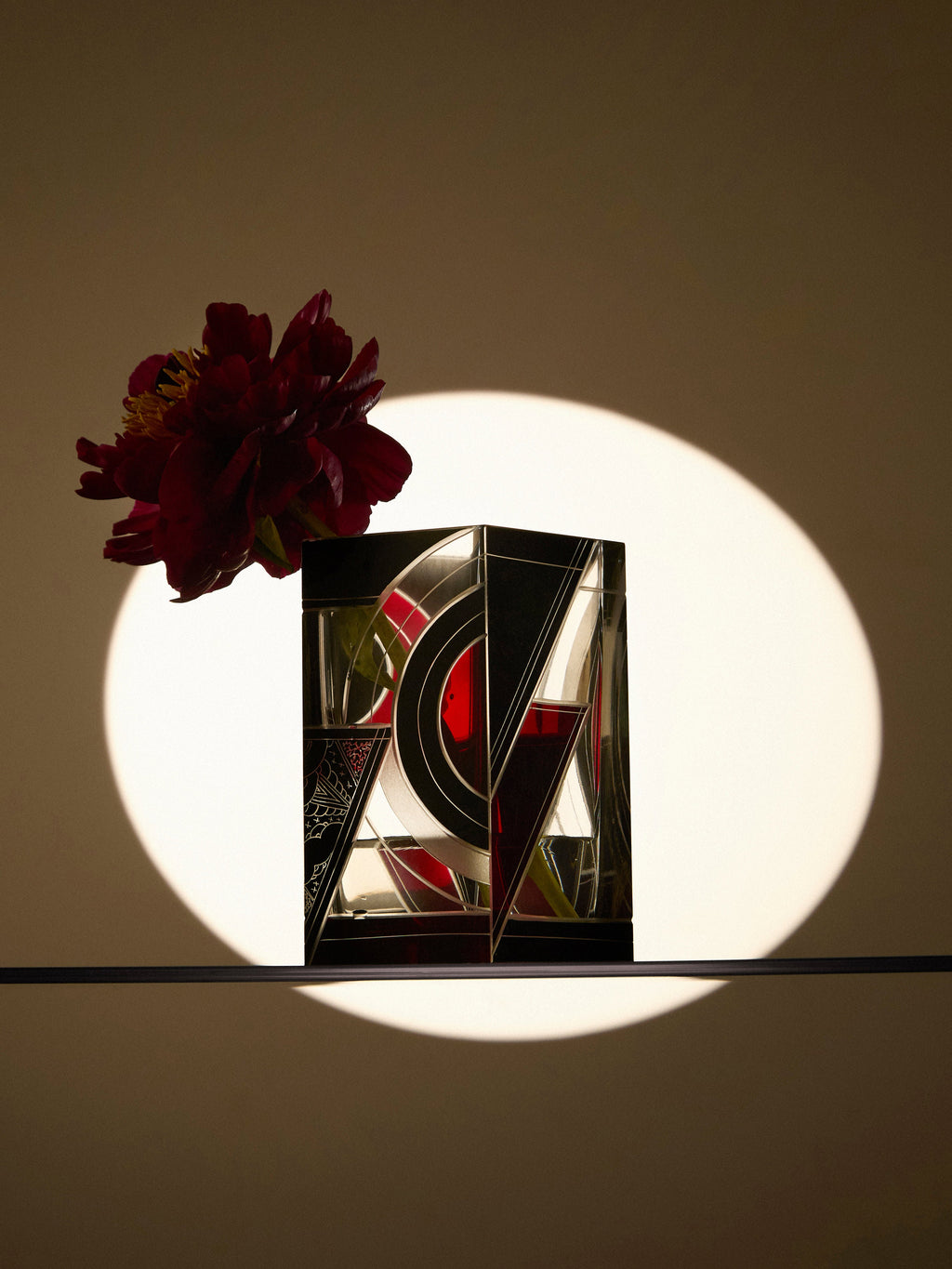 1930s Karl Palda Cut Crystal Vase (6.5in/17cm)