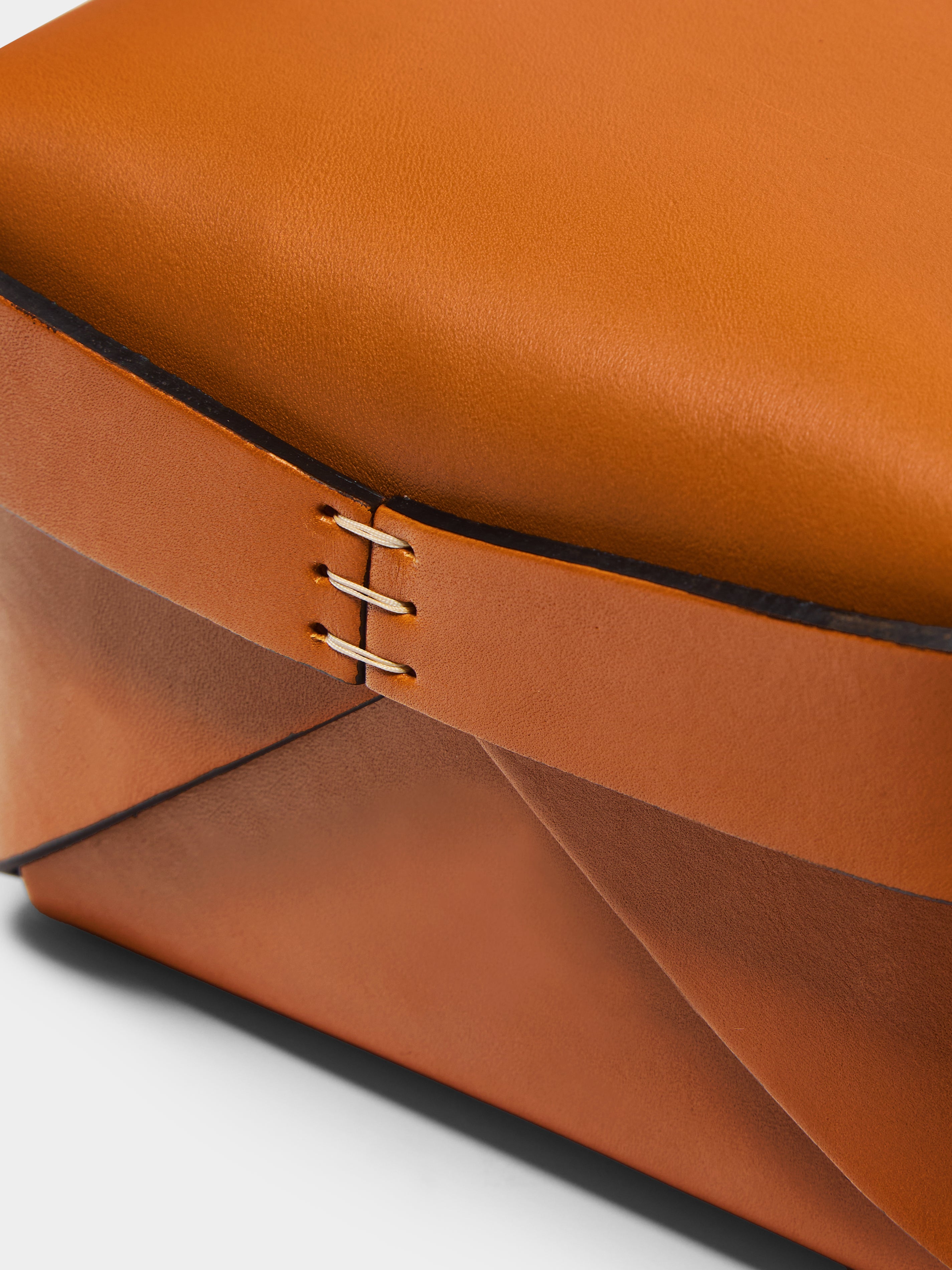 Leather Small Rectangular Box with Lid