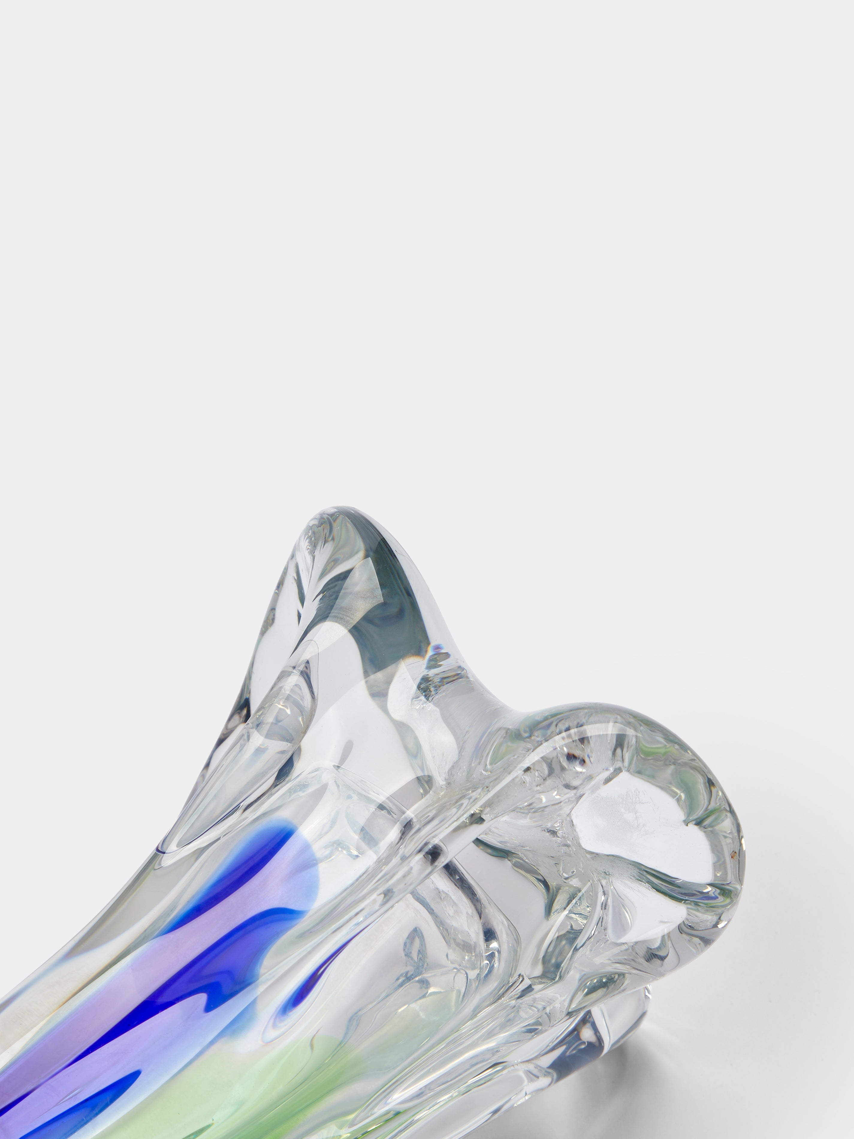 Mid-Century Glass Vase (12in/30cm)