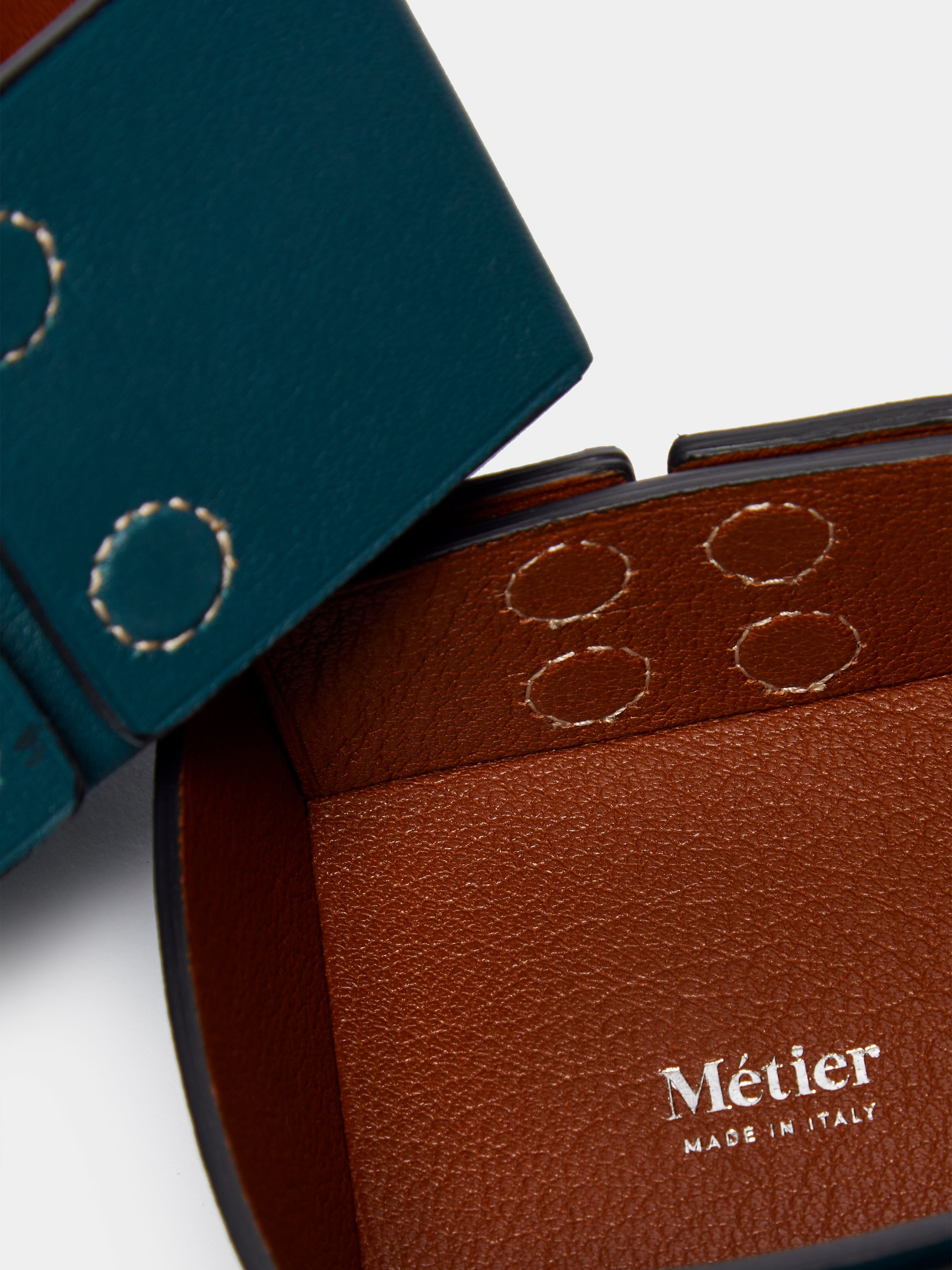 Leather Reversible Collapsible Boxes (Set of 3)