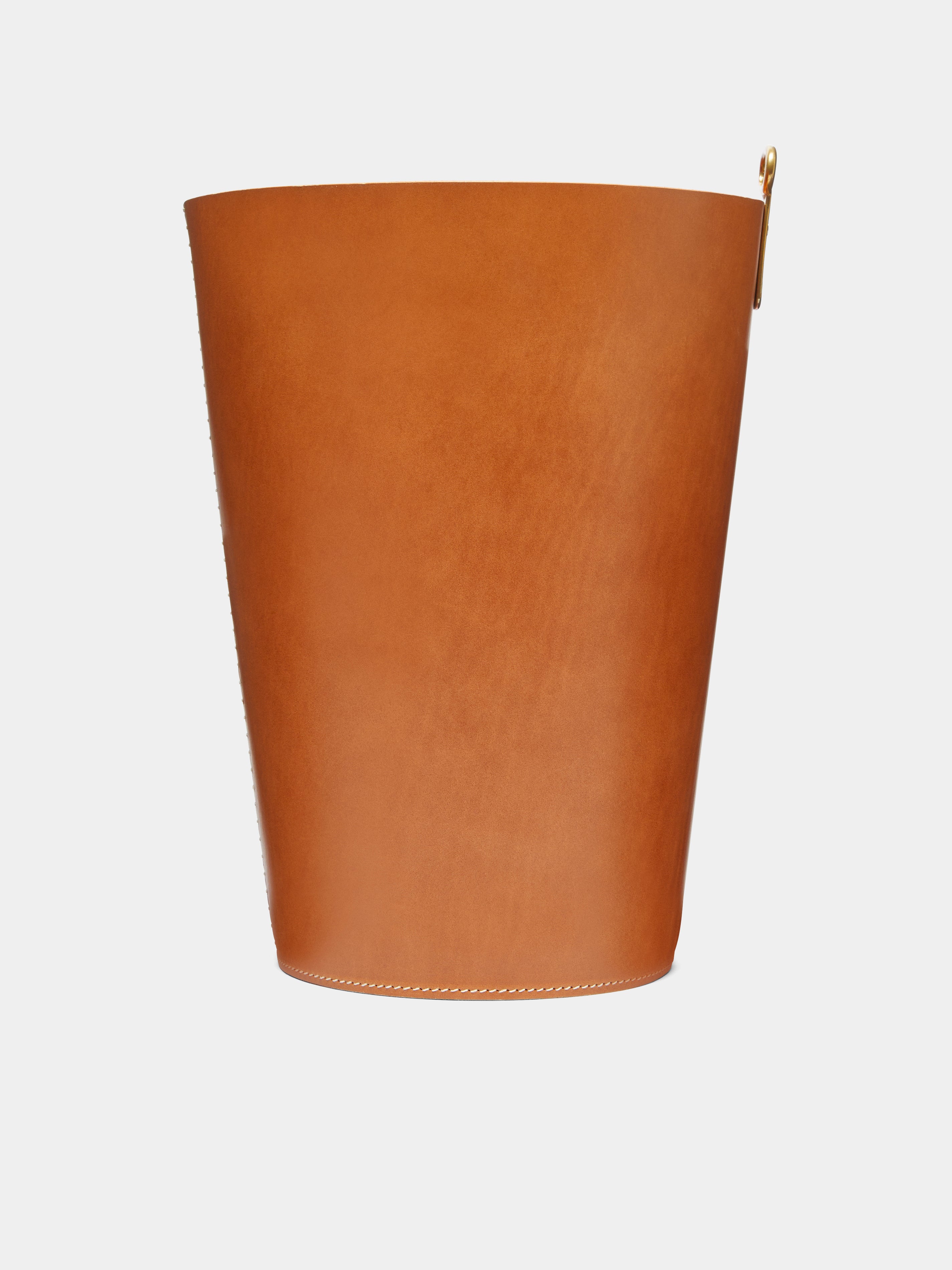 Eyelet Leather Wastepaper Bin