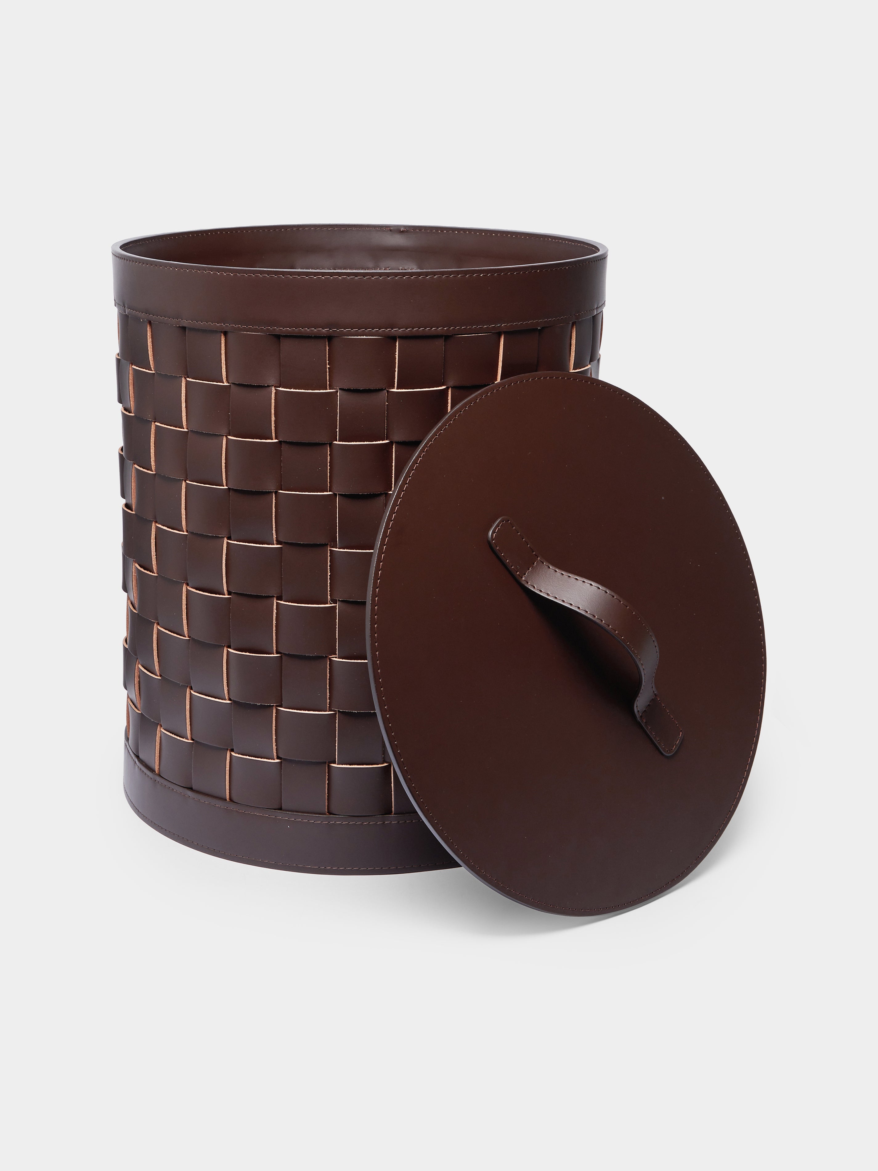 Woven Leather Laundry Basket