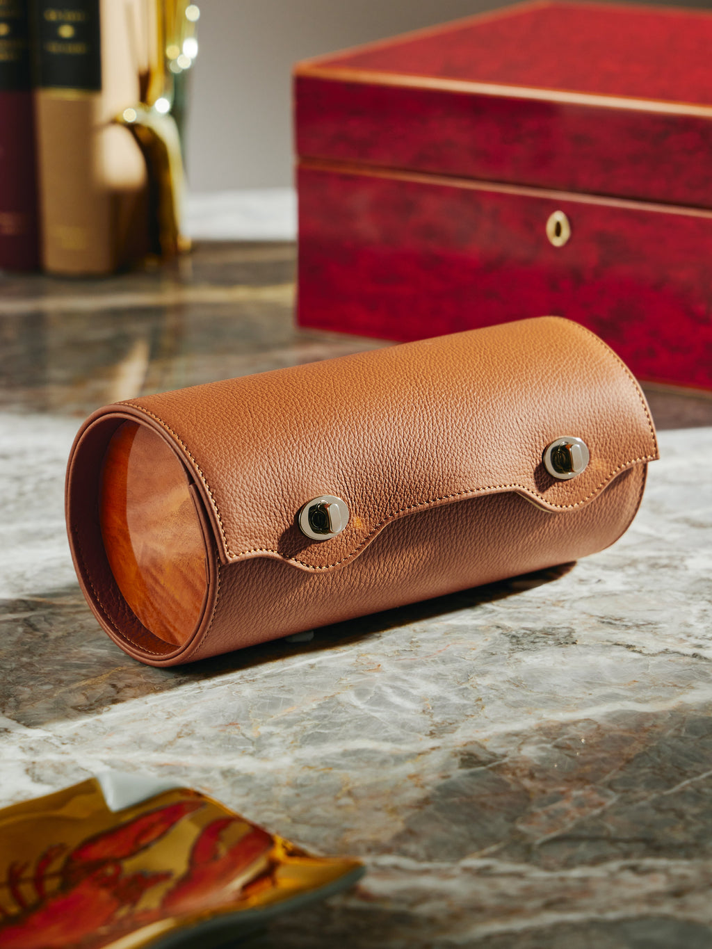 Leather Watch Roll (4 Watches)