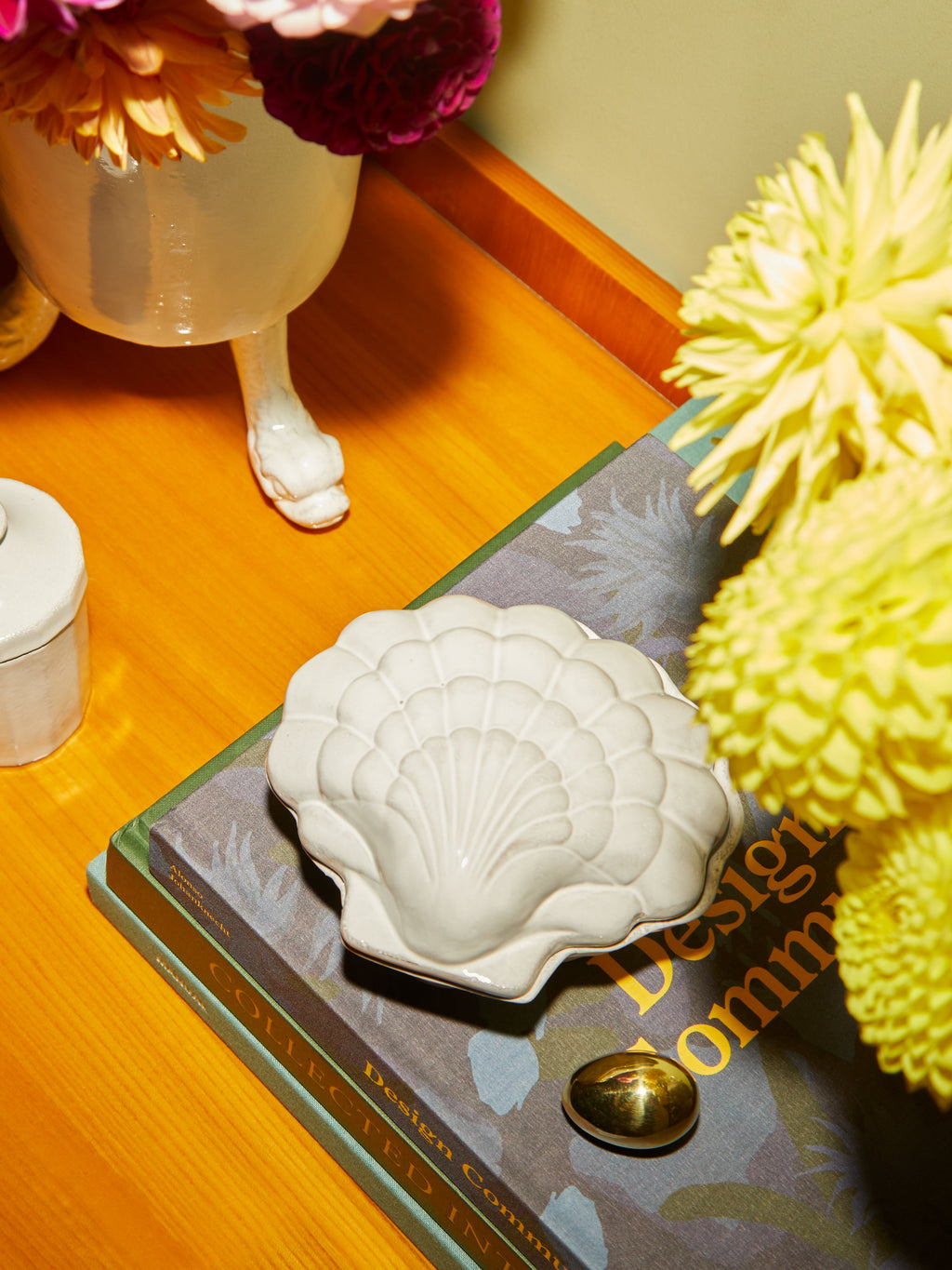 Shell Hand-Glazed Ceramic Box