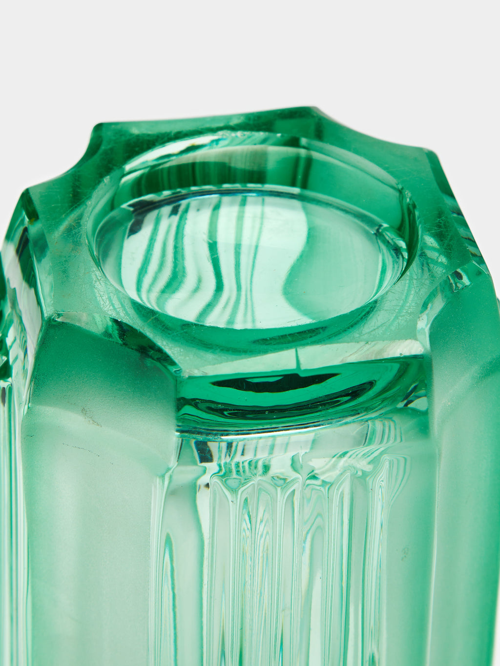 1940s Frosted Glass Vase (8.5in/22cm)