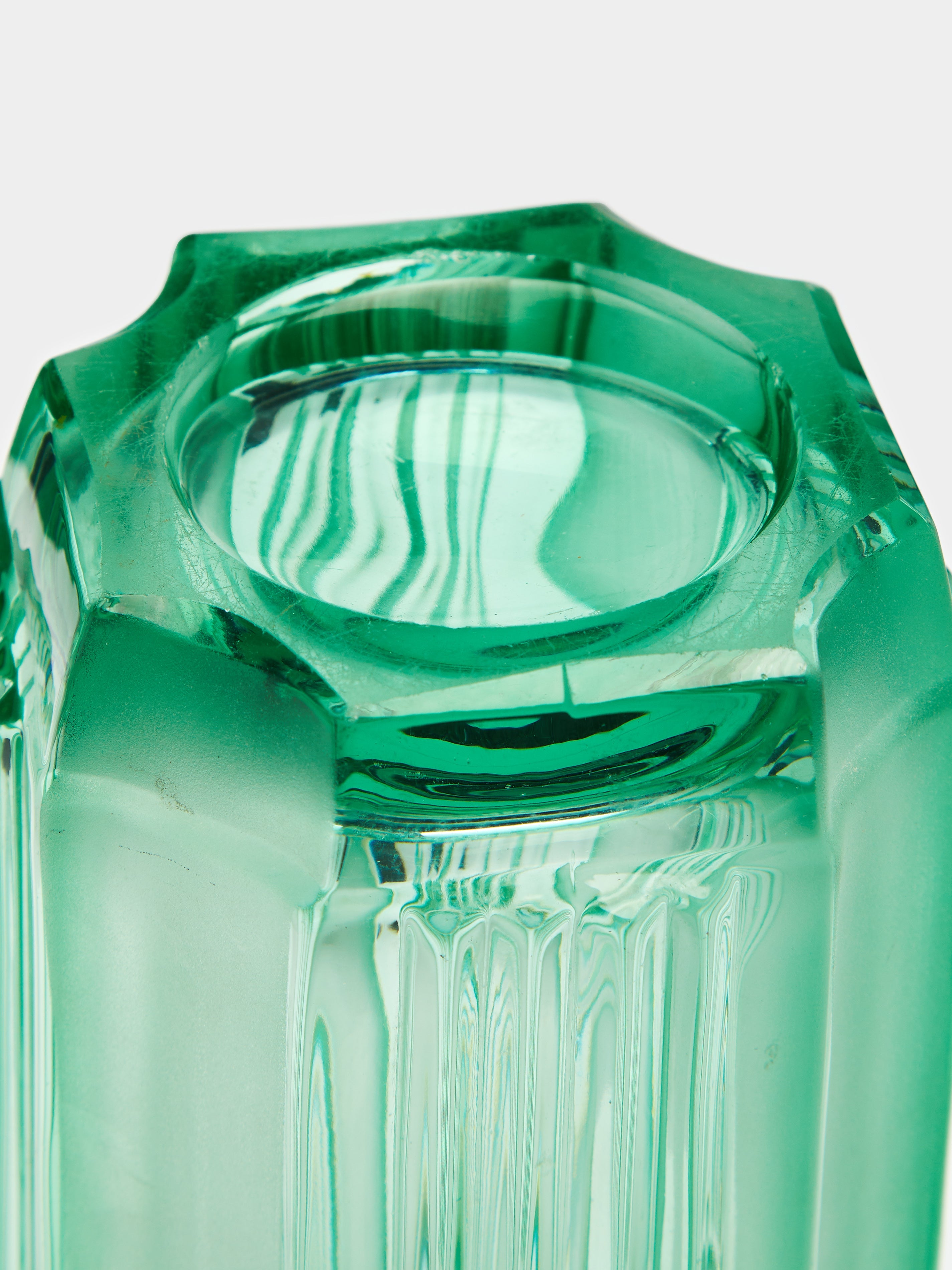 1940s Frosted Glass Vase (8.5in/22cm)