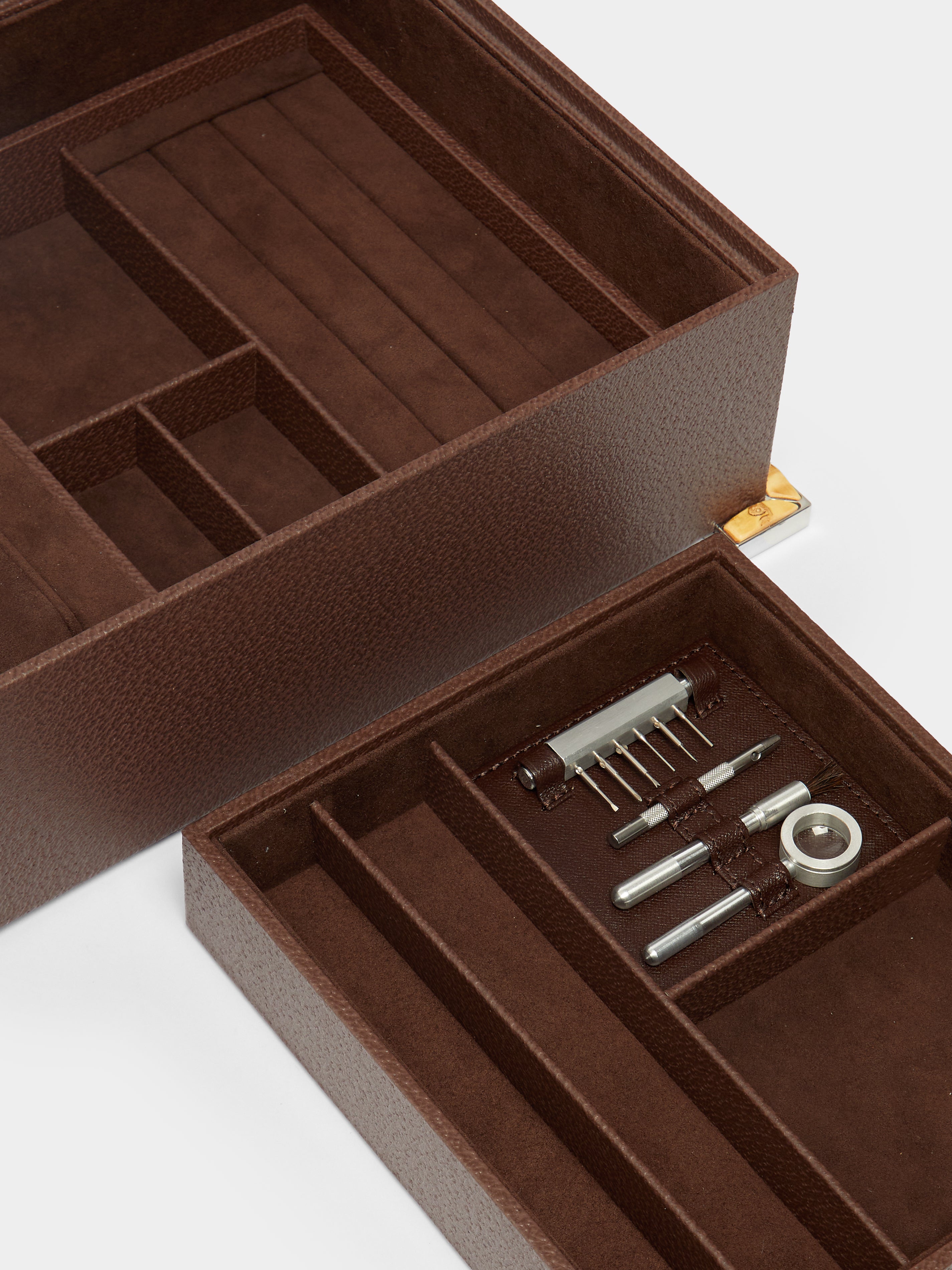 Bamboo Leather Jewelry and Watch Box