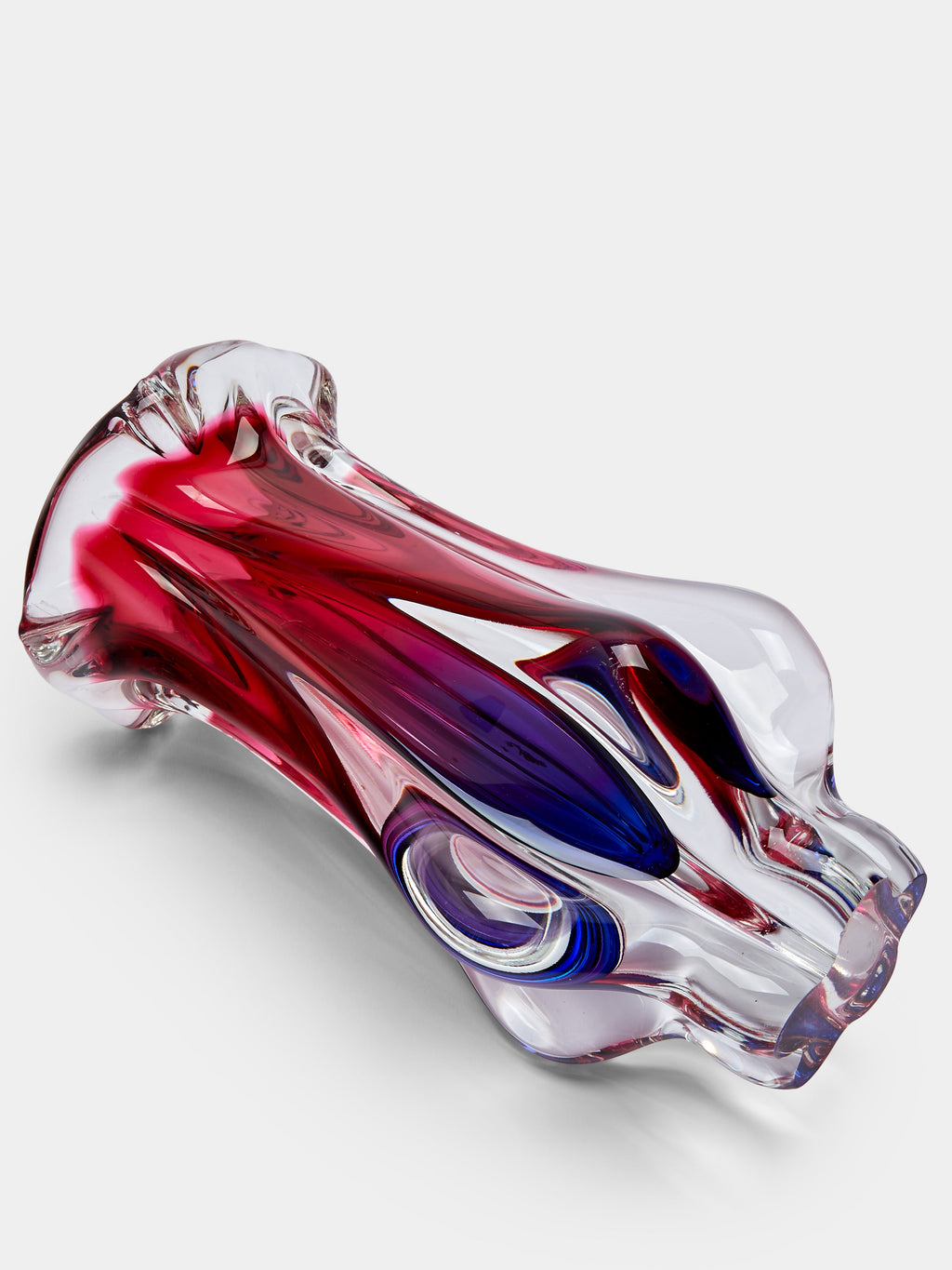 Mid-Century Glass Vase (10in/26cm)