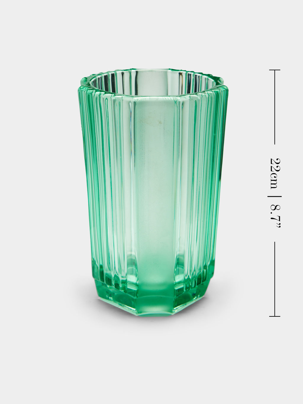 1940s Frosted Glass Vase (8.5in/22cm)