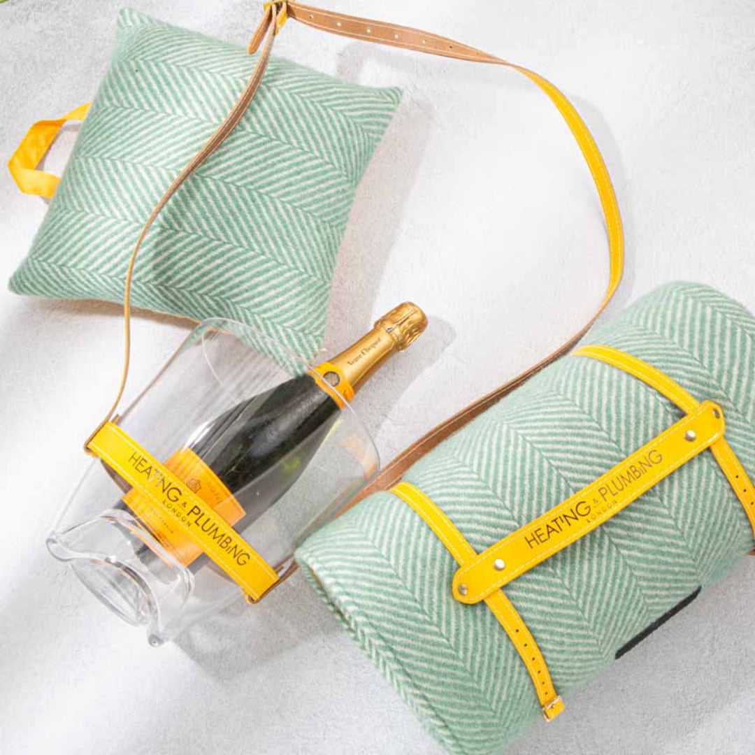 Heating & Plumbing London - Waterproof Outdoor Cushion in Pure New Wool - Mint Green