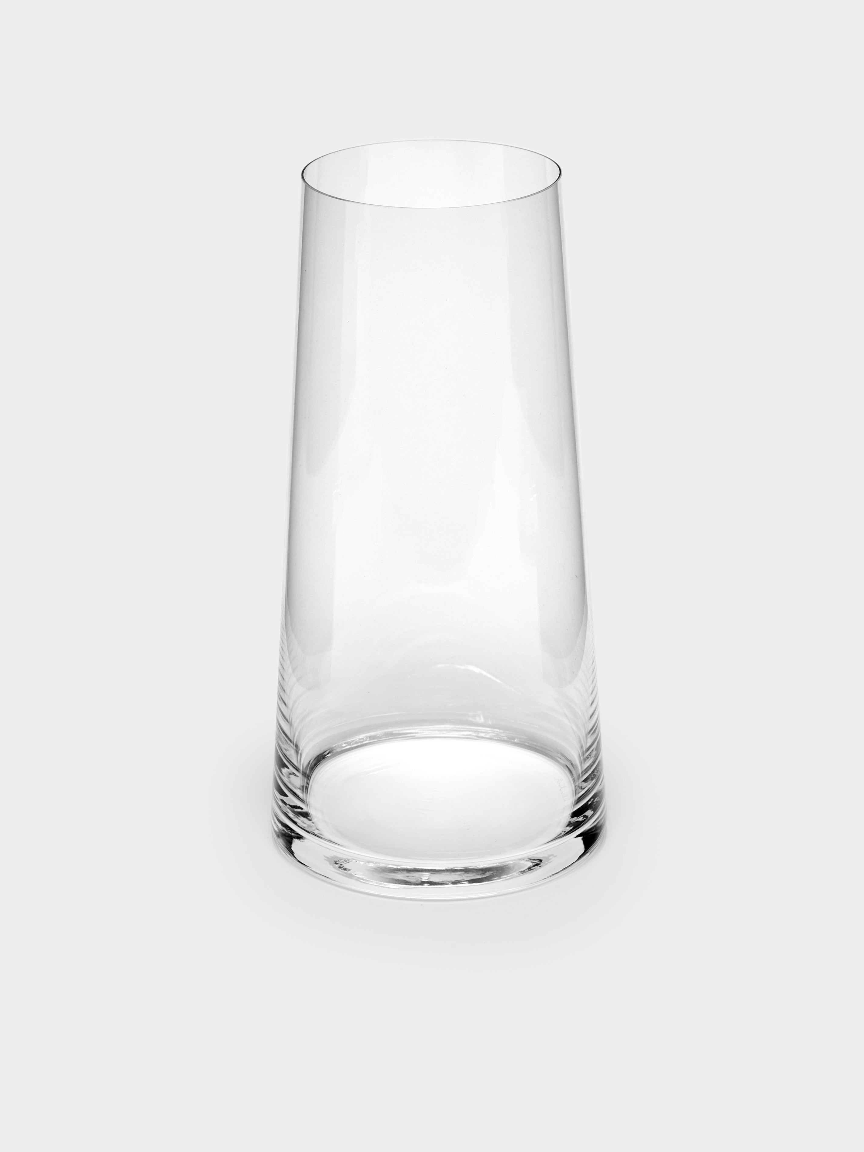 Hand-Blown Crystal Queen Anne's Lace Vase (9.5in/24cm)