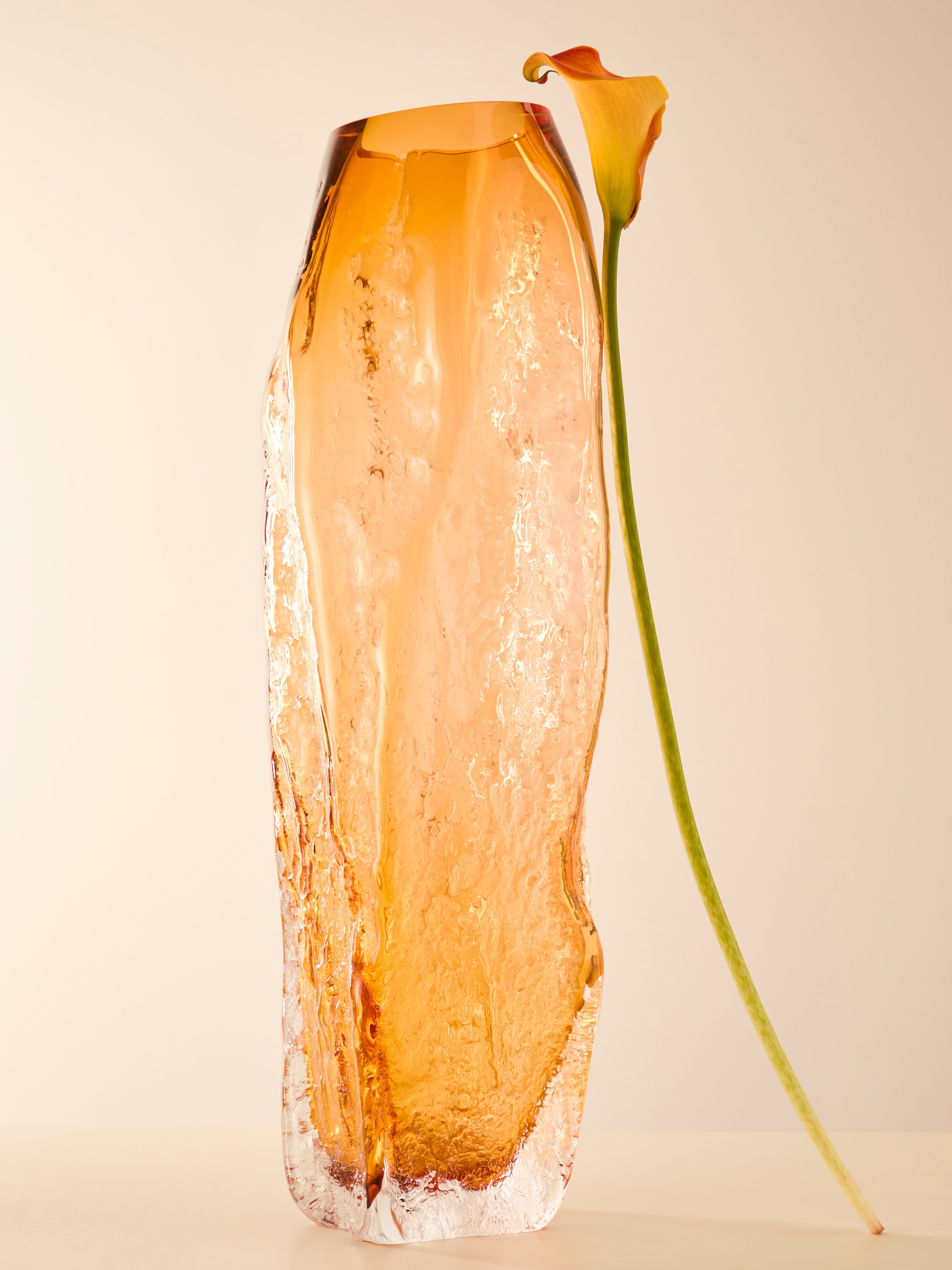 Bark Hand-Blown Glass Vase (28.5in/72.5cm)