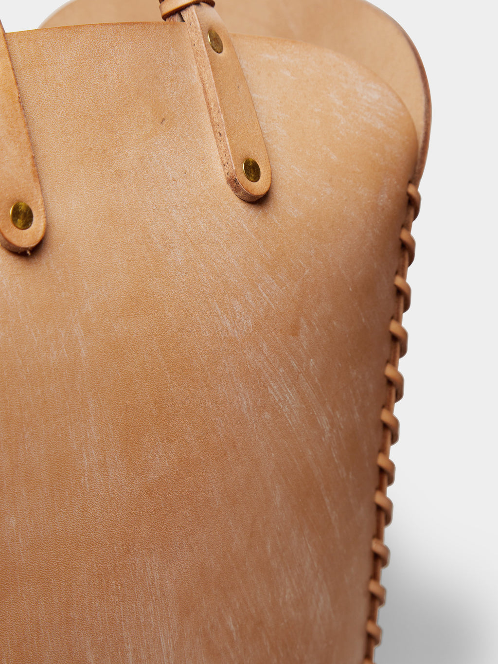 Woven Leather Basket