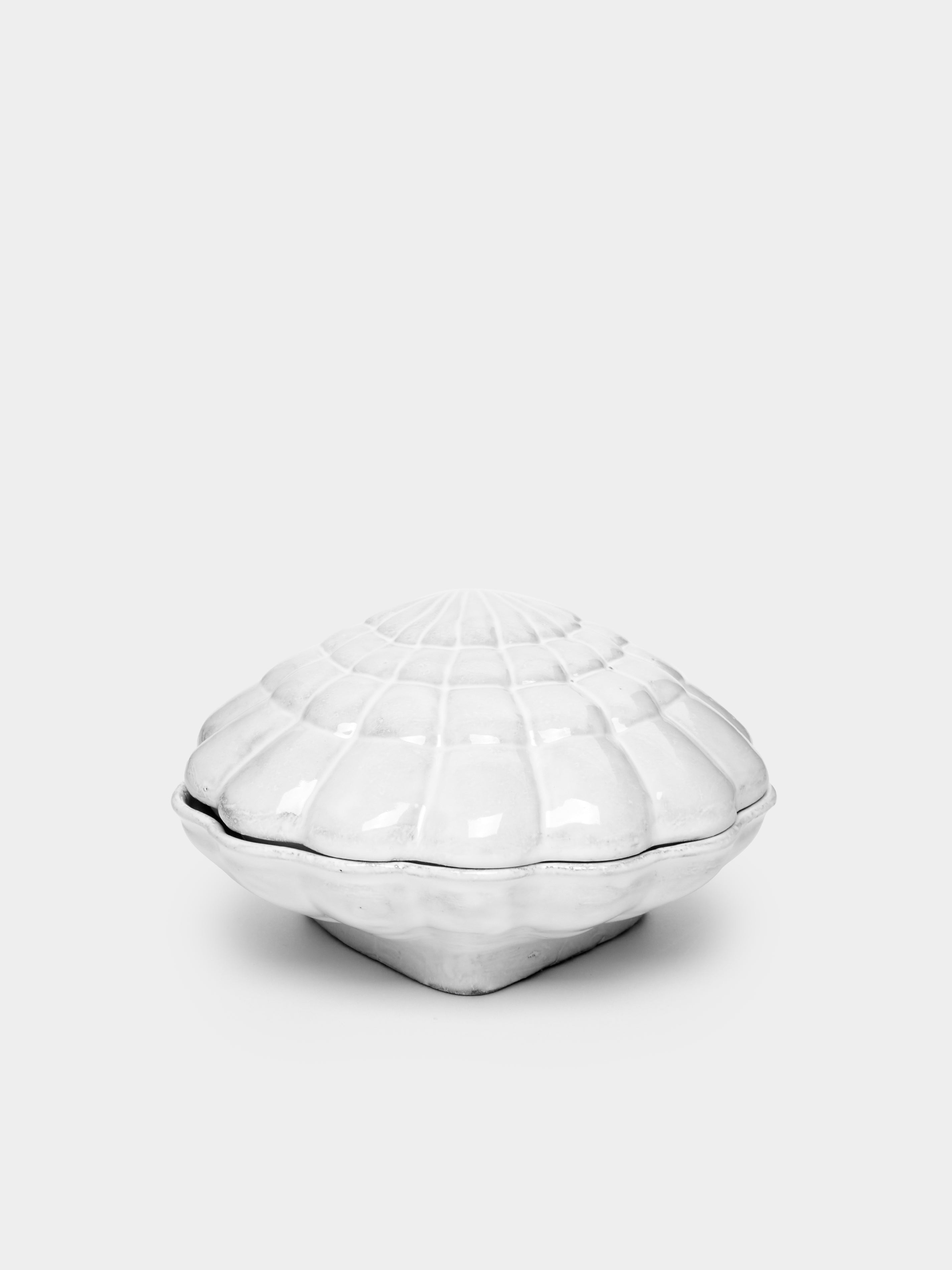 Shell Hand-Glazed Ceramic Box