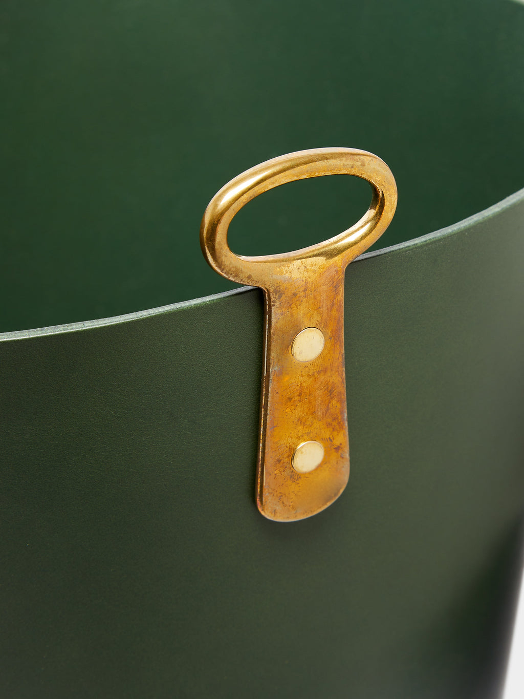 Eyelet Leather Wastepaper Bin