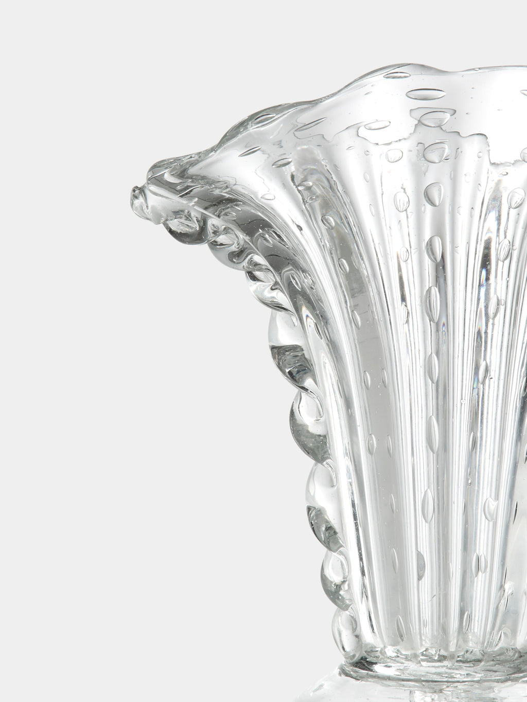 1960s Barovier & Toso Crystal Vase (8.5in/22cm)