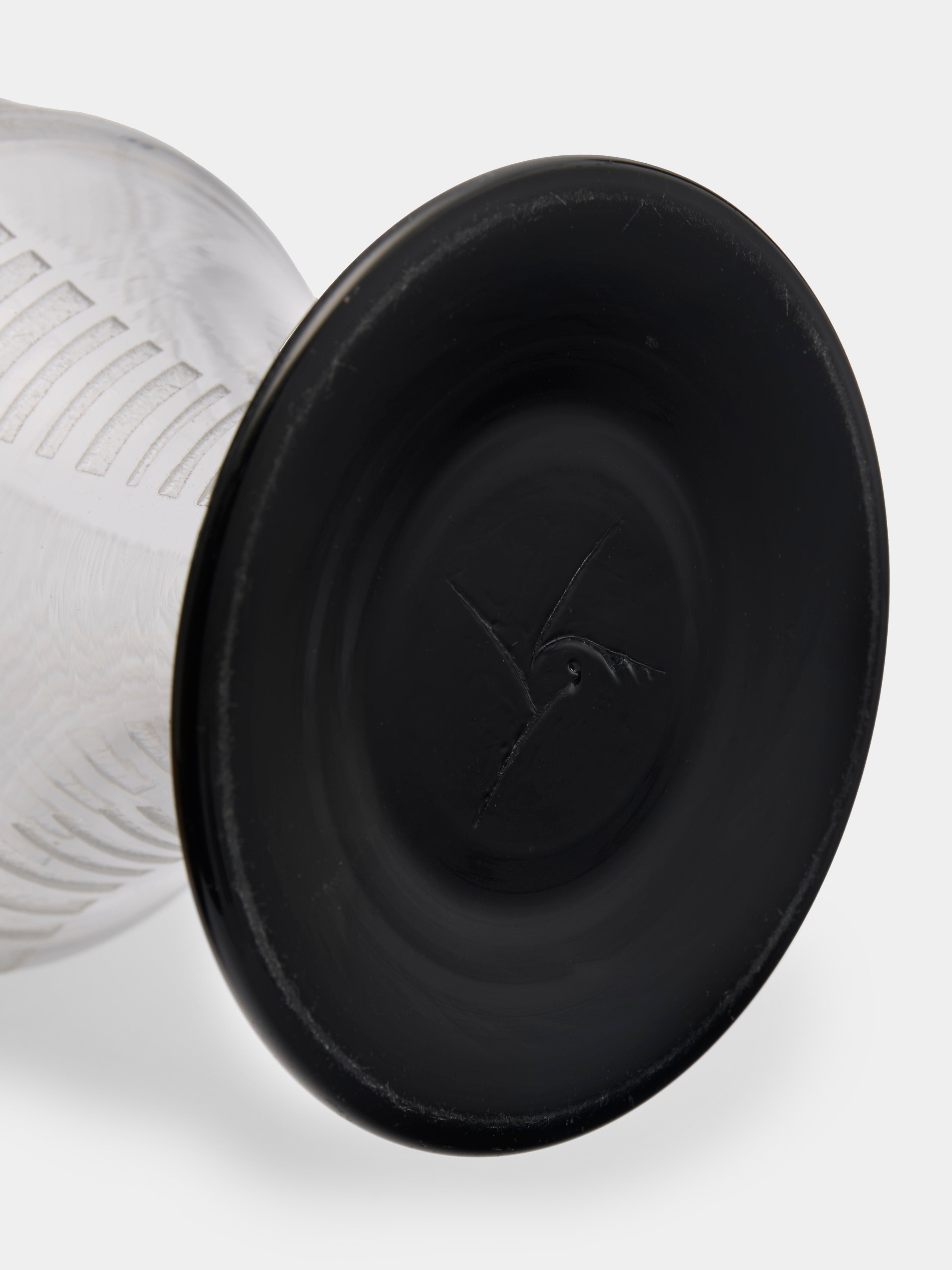 1930s Art Deco Glass Vase (6in/16cm)