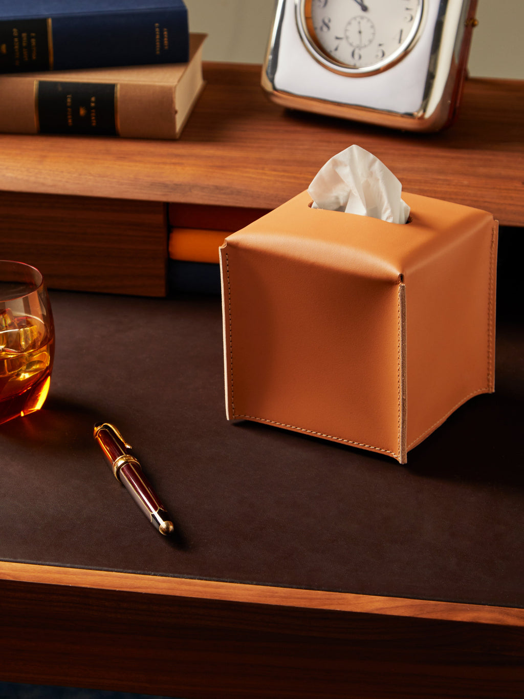 Amsterdam Leather Tissue Box
