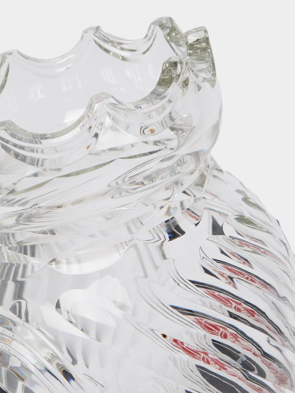 1930s Karl Palda Cut Crystal Vase (11in/28cm)