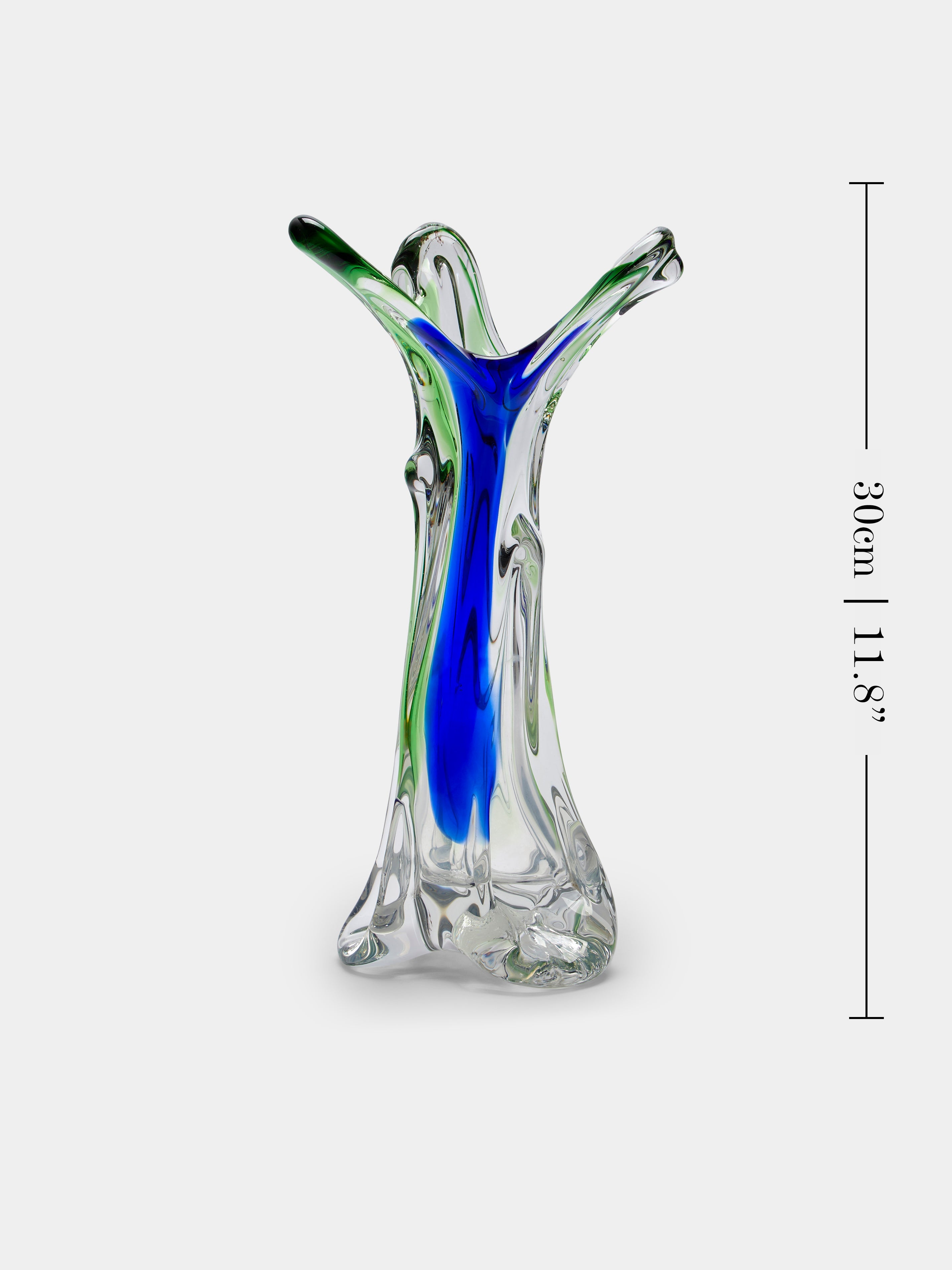 Mid-Century Glass Vase (12in/30cm)