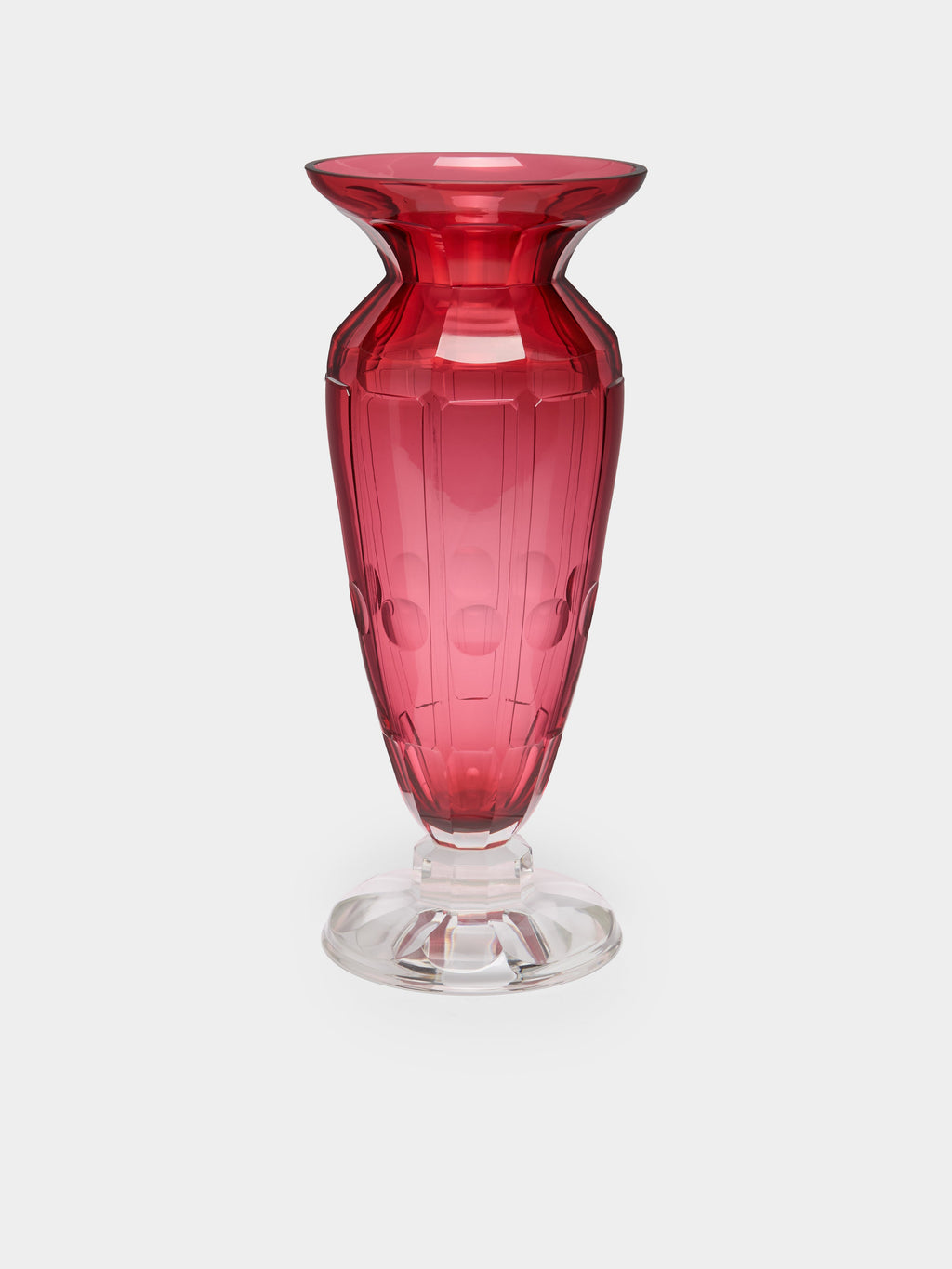 1930s Moser Cut Crystal Vase (14.5in/37cm)
