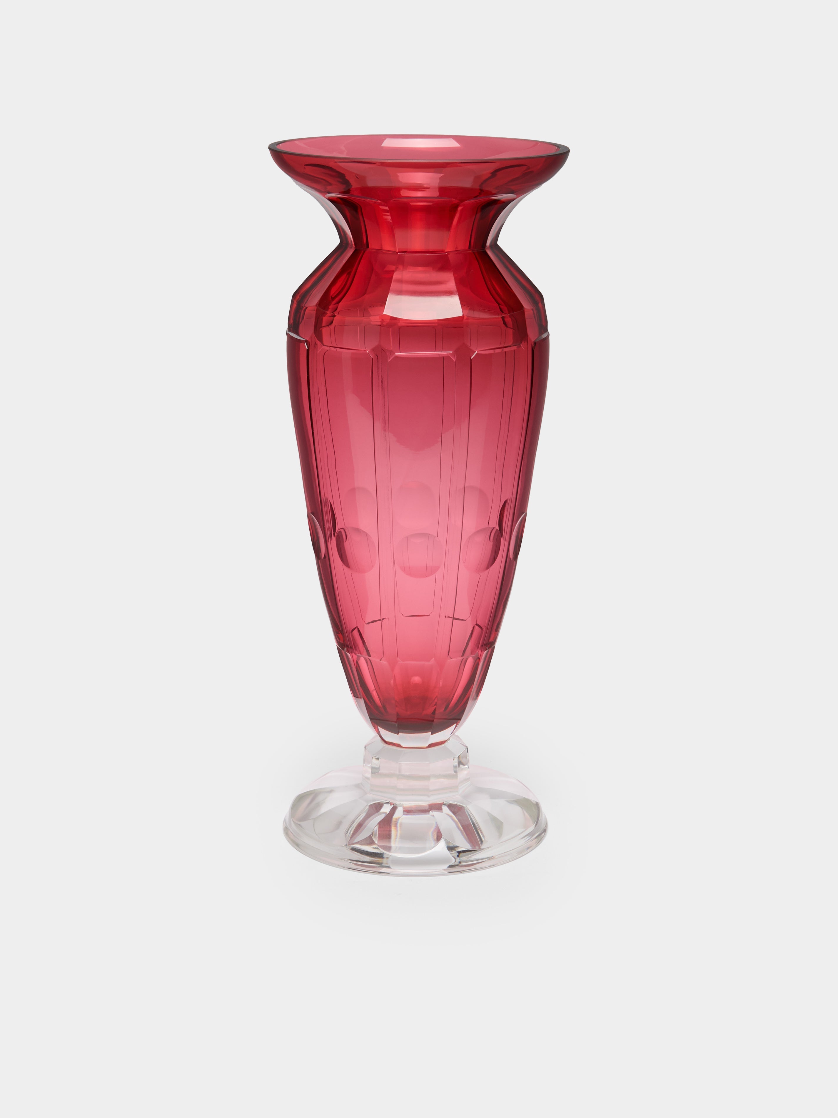 1930s Moser Cut Crystal Vase (14.5in/37cm)
