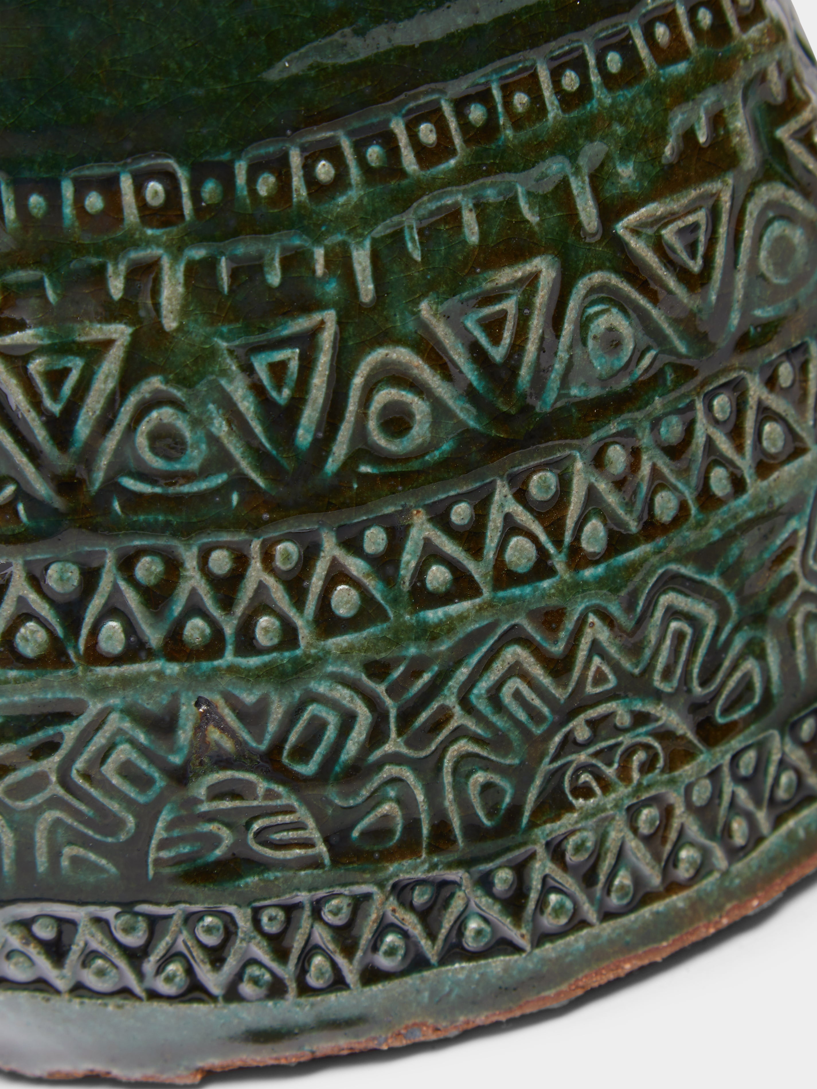 Ceramic Patterned Lidded Jar