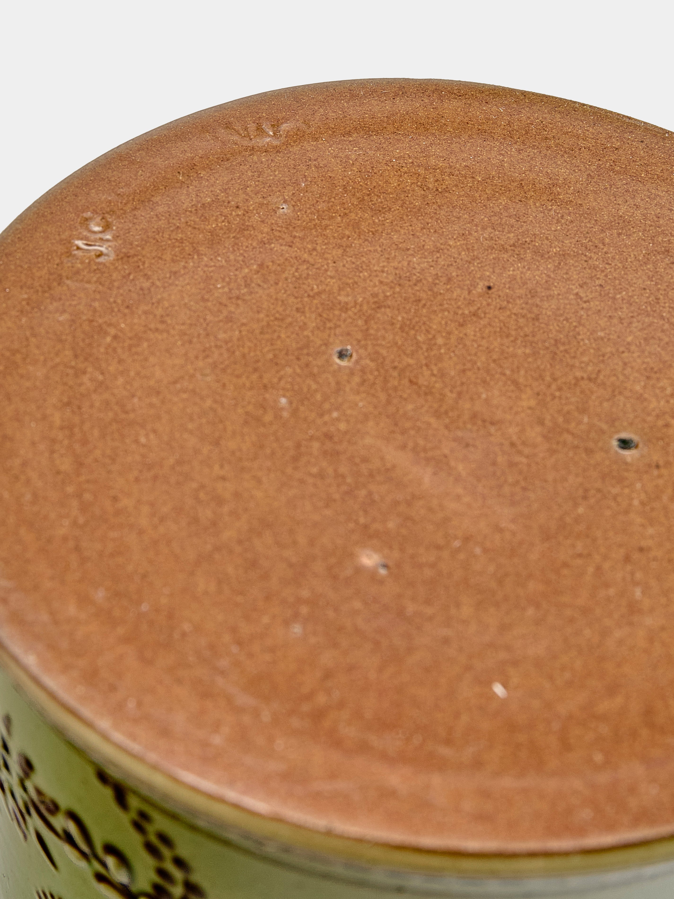 Flowers Hand-Painted Ceramic Small Lidded Jar