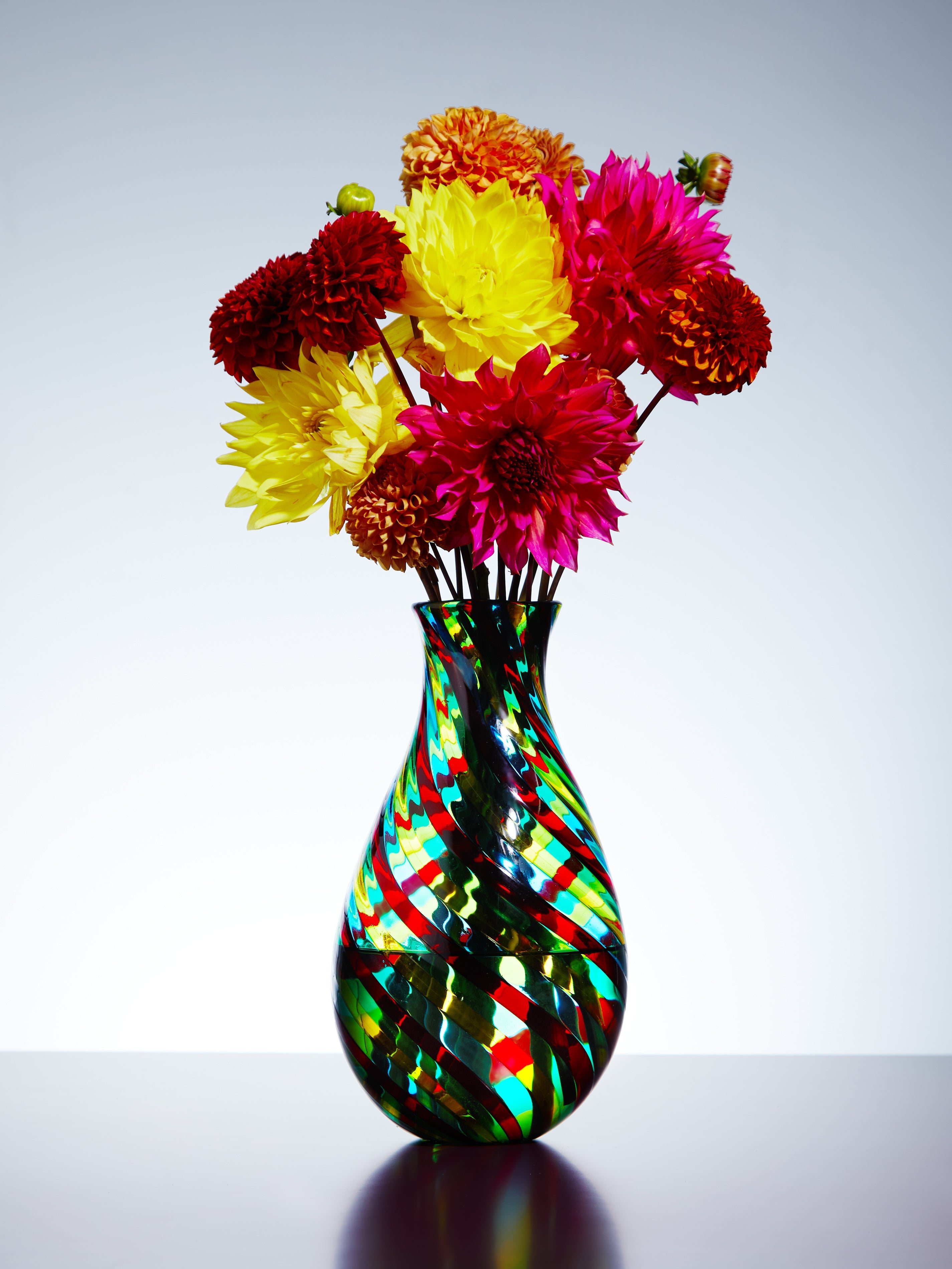 Filigrana Hand-Blown Murano Glass Vase (10.5in/27cm)