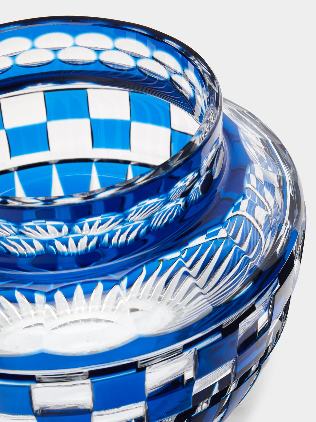 1980s Val Saint Lambert Crystal Vase (7.5in/19cm)