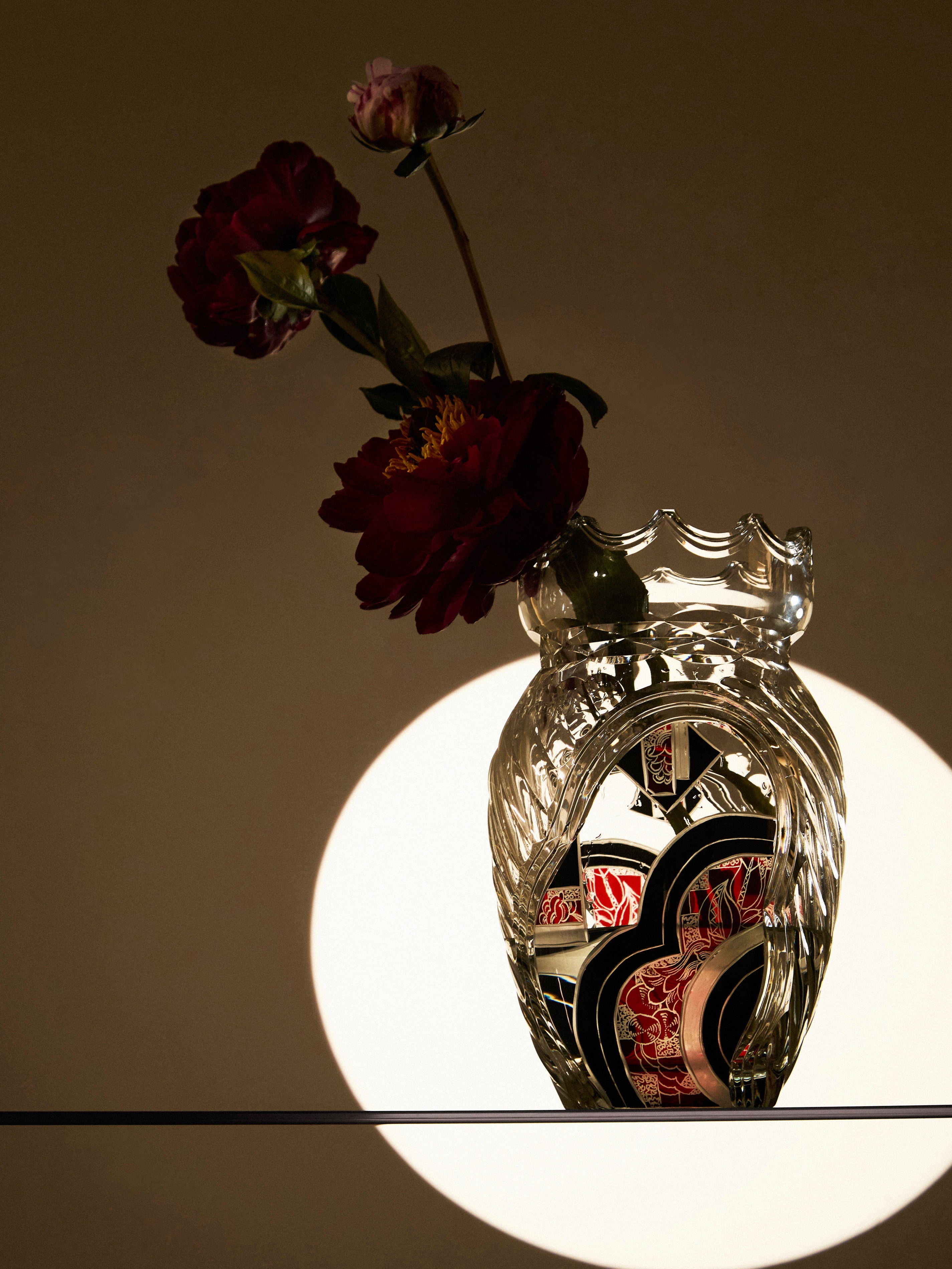 1930s Karl Palda Cut Crystal Vase (11in/28cm)