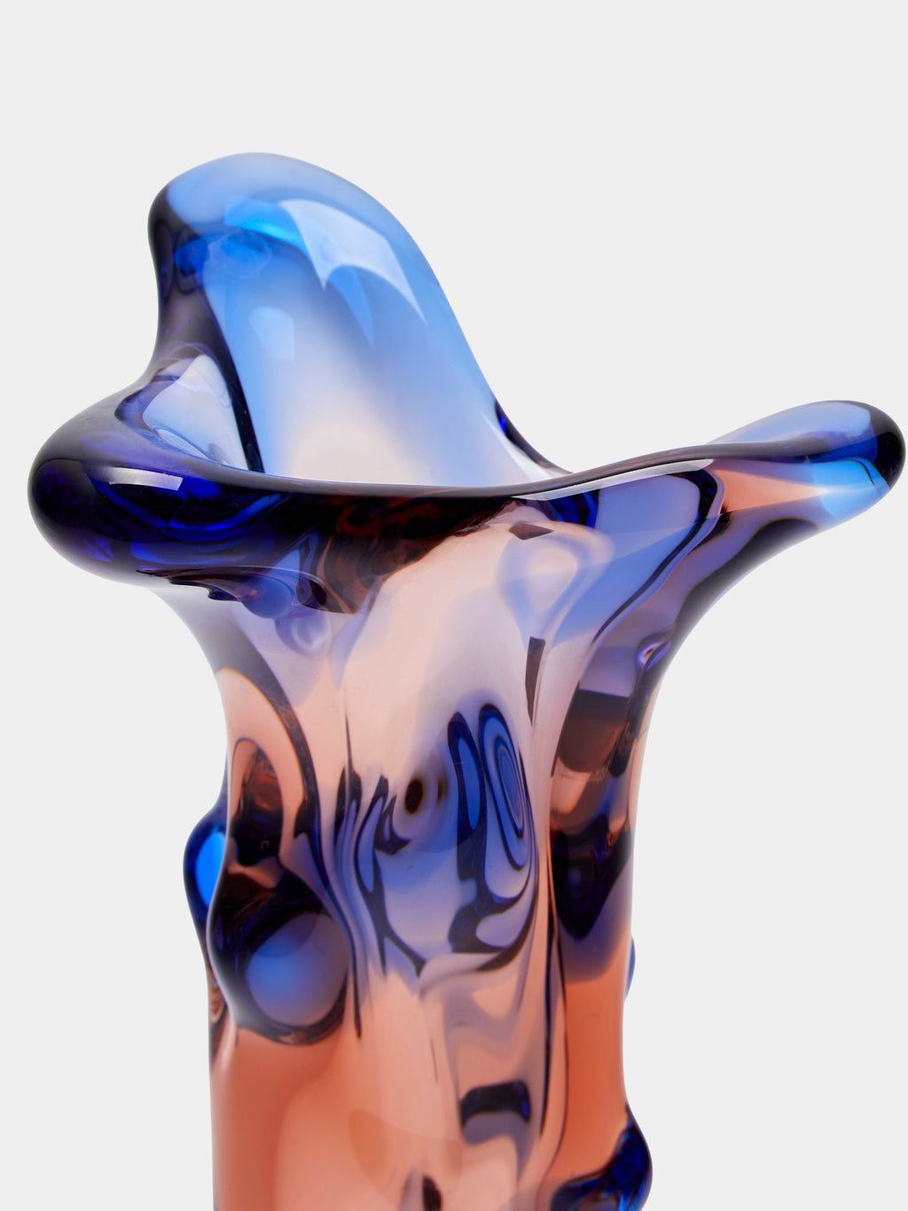 Mid-Century Glass Vase (12in/30cm)