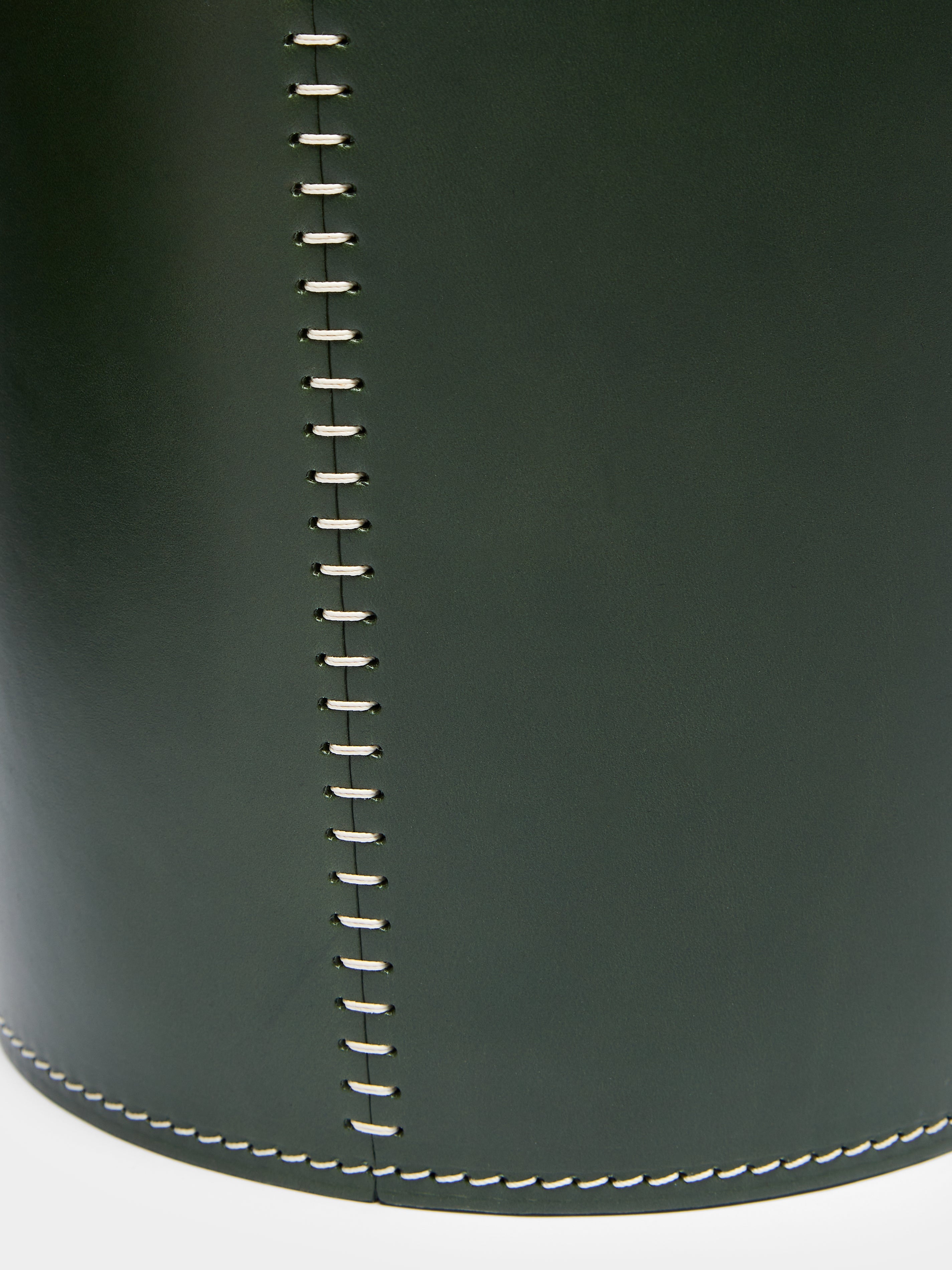 Eyelet Leather Wastepaper Bin