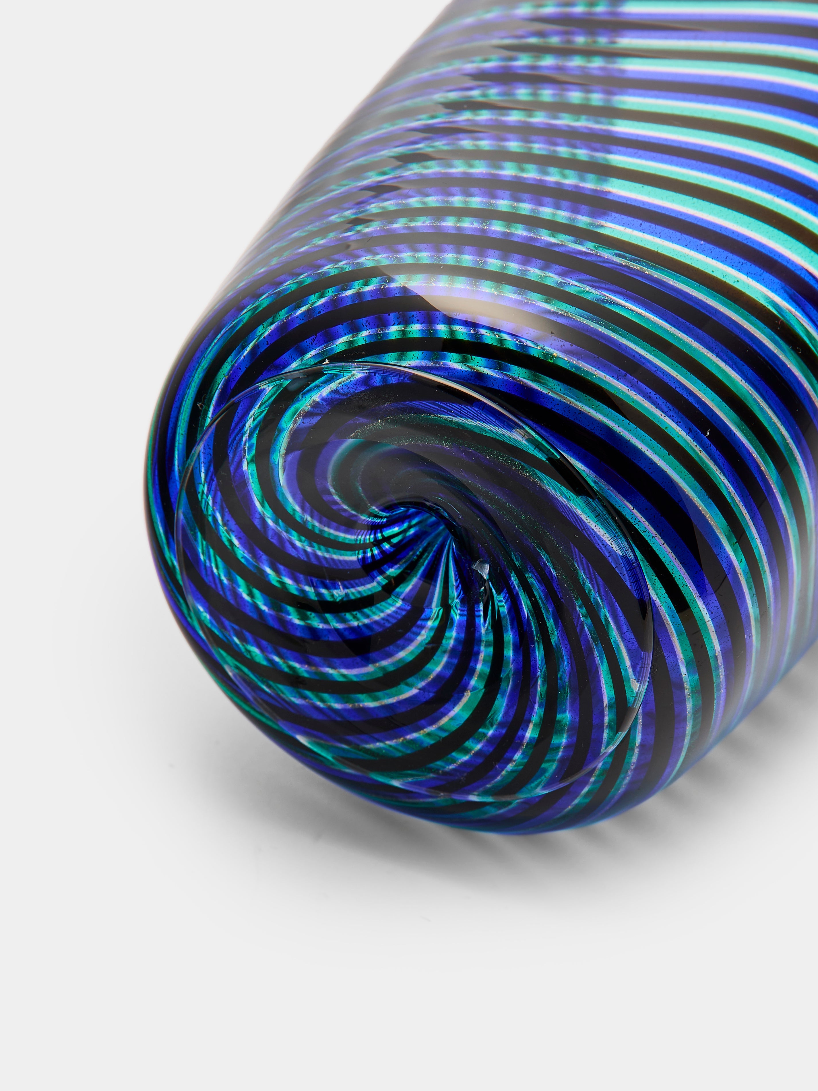 1960s Ercole Barovier Spira Aurata Murano Glass Vase (8in/21cm)