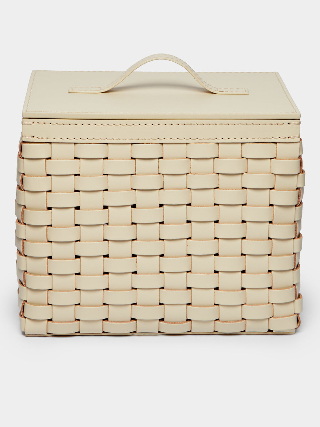 Woven Leather Wastepaper Basket