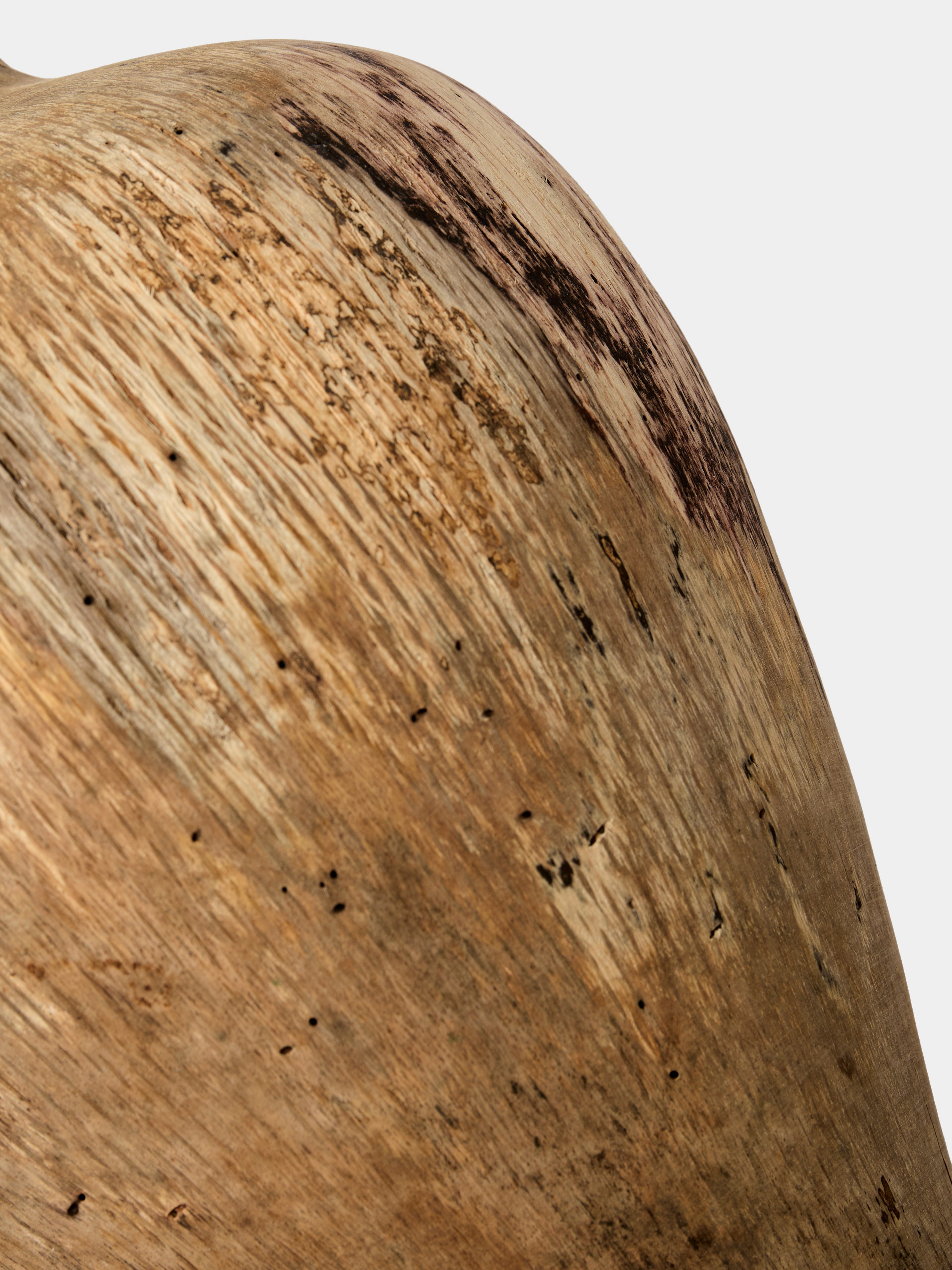 Hand-Turned Japanese Stone Oak Earth-Finish Vase (13in/33.5cm)