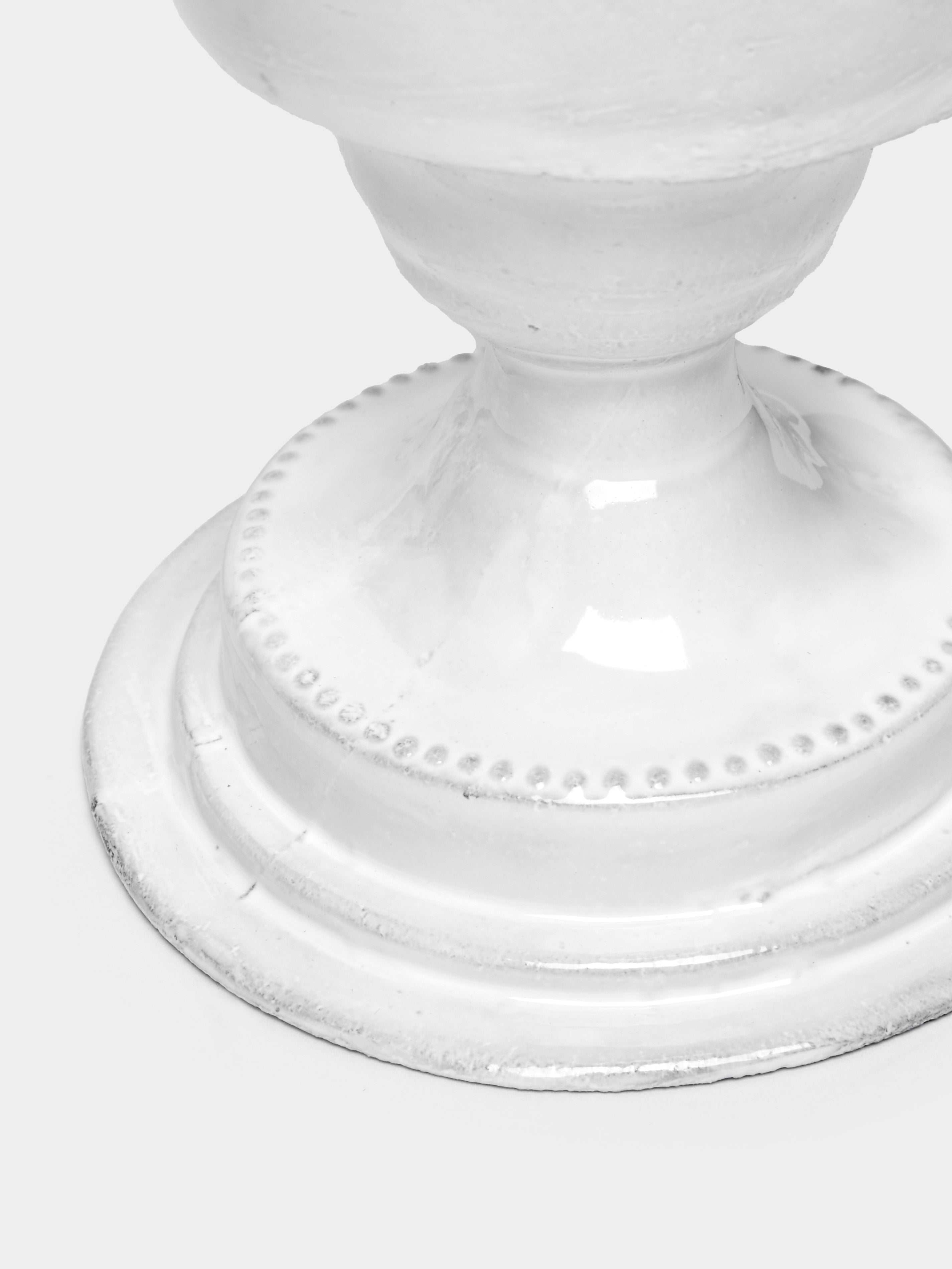 Simple Hand-Glazed Ceramic Vase (10in/25cm)