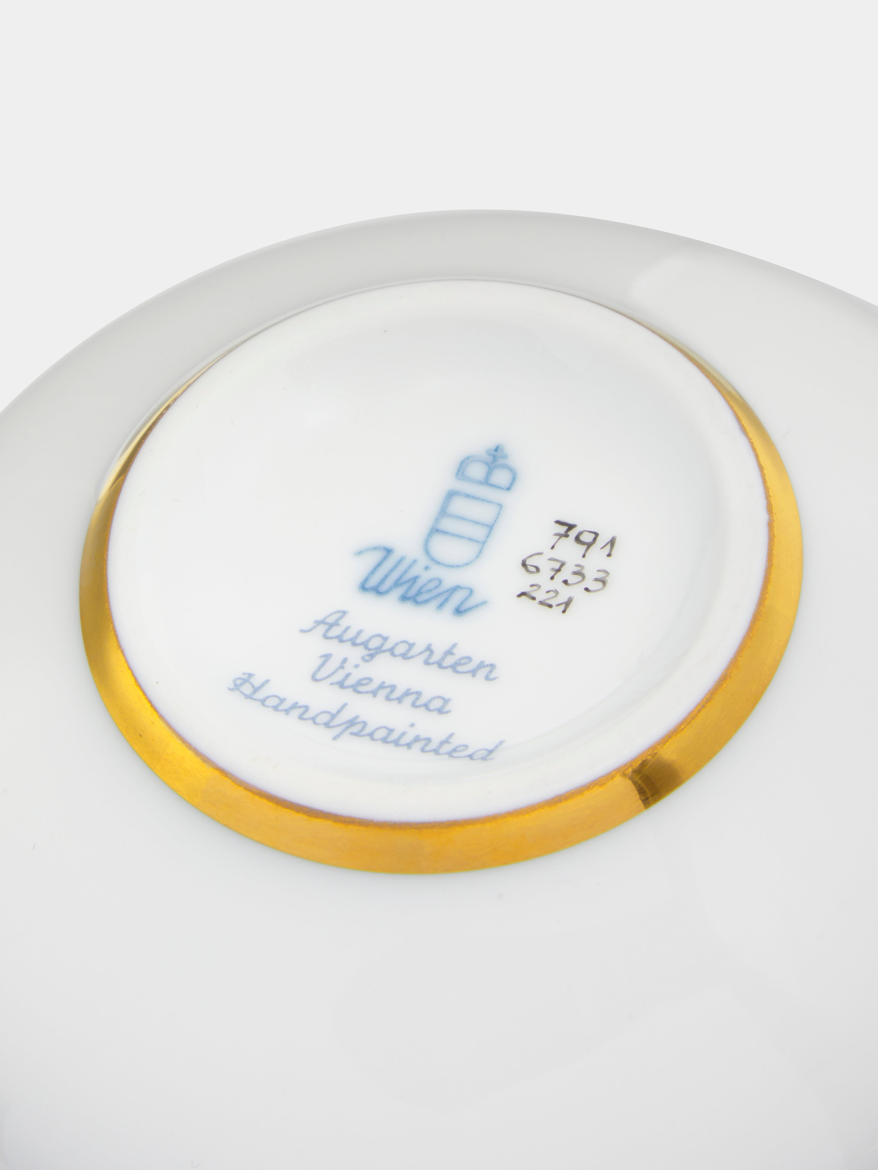 Secession Hand-Painted Porcelain Compact Vase