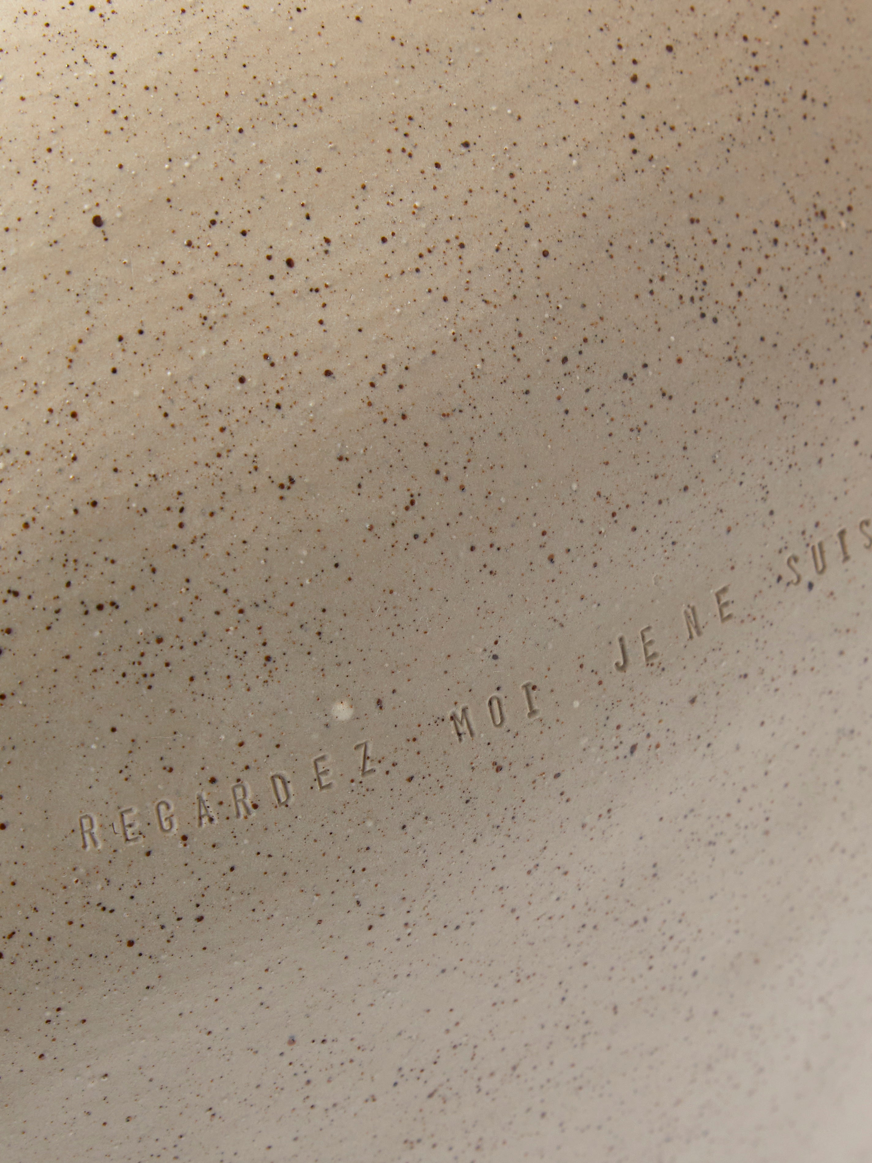 Hand-Formed Stoneware and Pyrite Vase (14.5in/37cm)