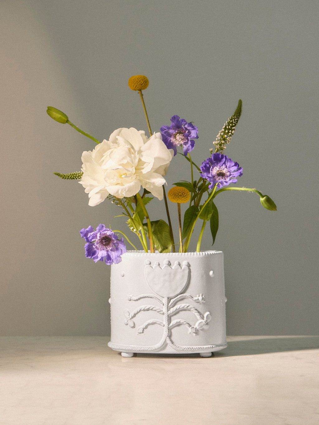 Hand-Built Ceramic Bough Vase (7in/18cm)