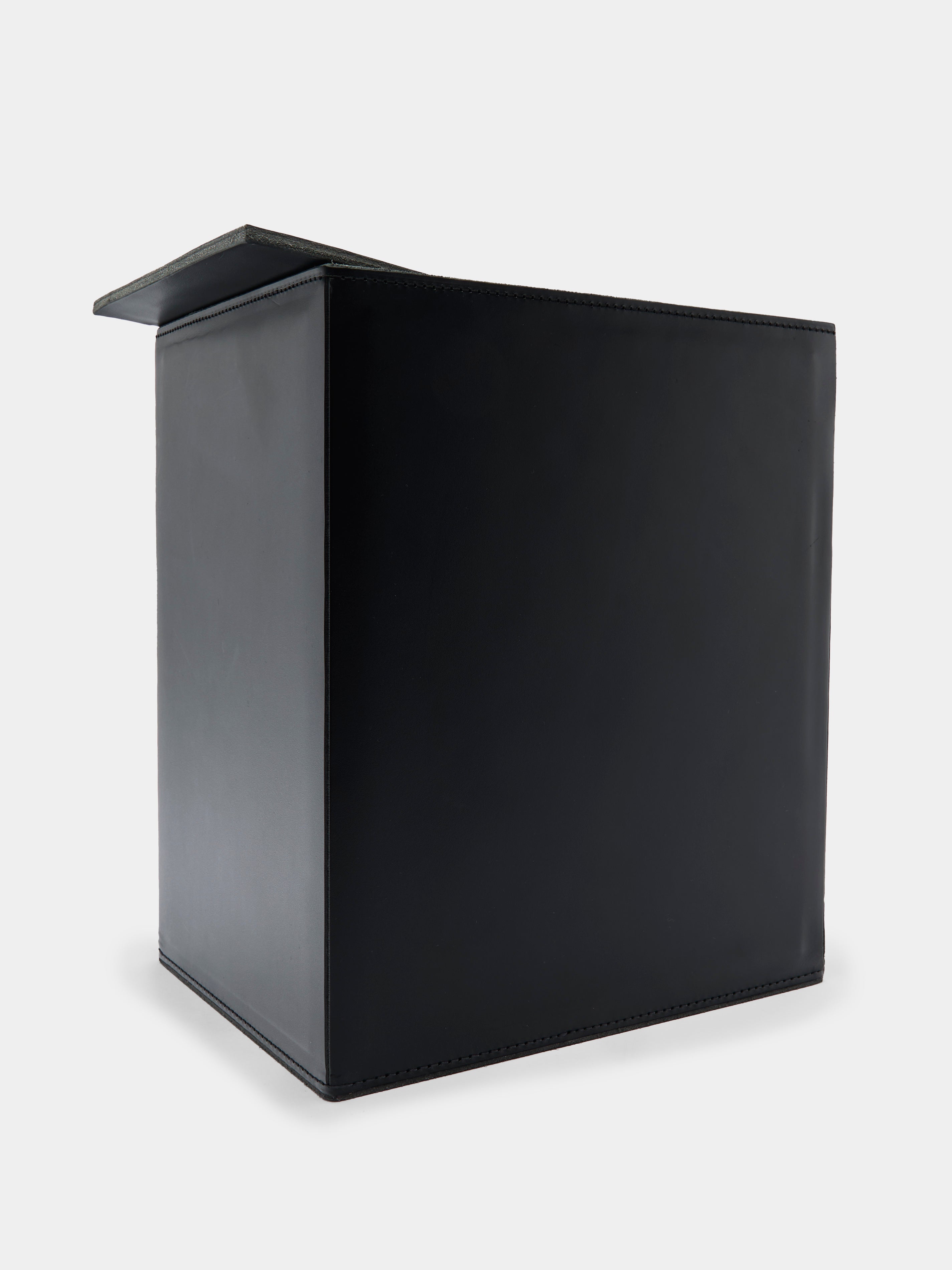 Fold Leather Wastepaper Bin