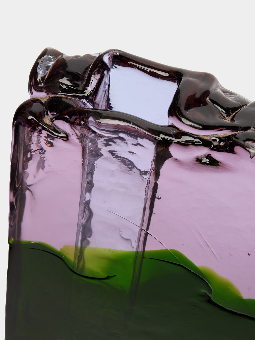 1967 Fulvio Bianconi Murano Glass Double Bud Vase (8in/20cm)