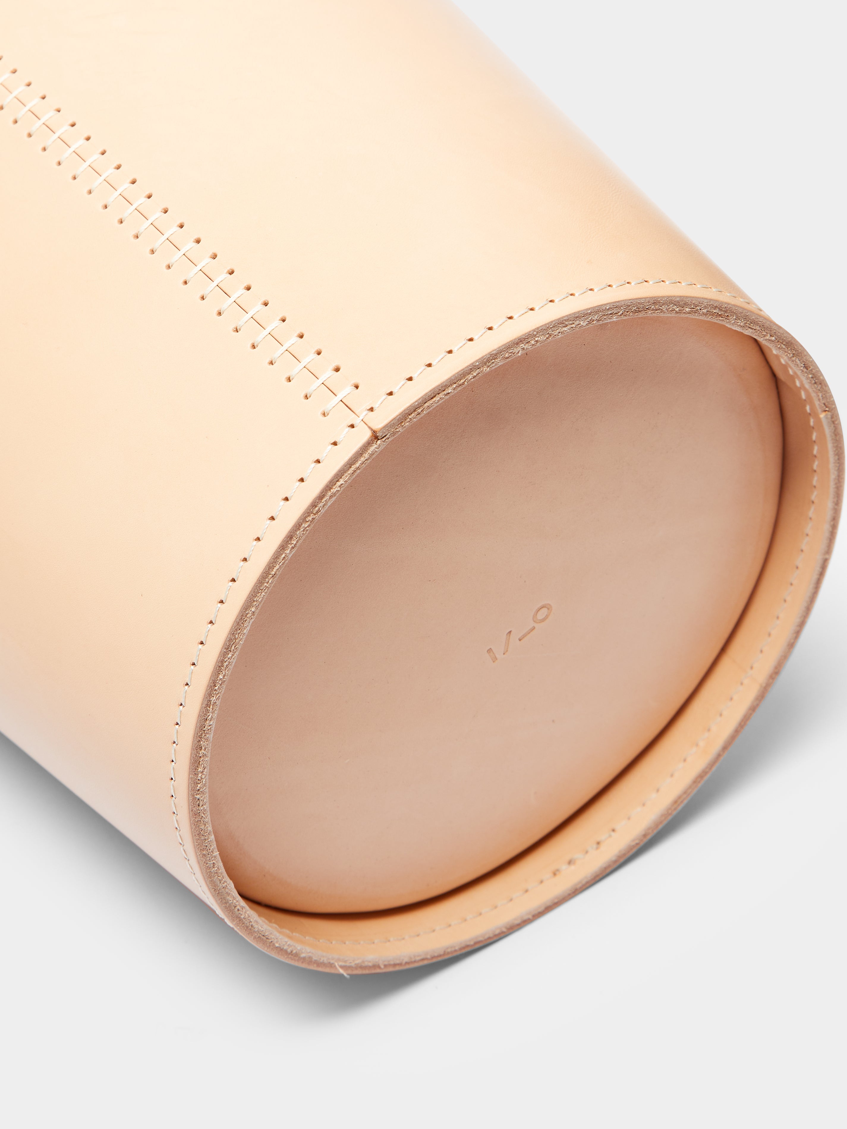 Eyelet Leather Wastepaper Bin