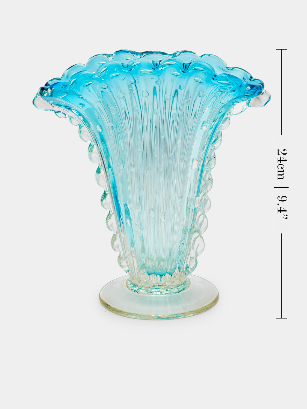 1930s Ercole Barovier Glass Vase (9.5in/24cm)