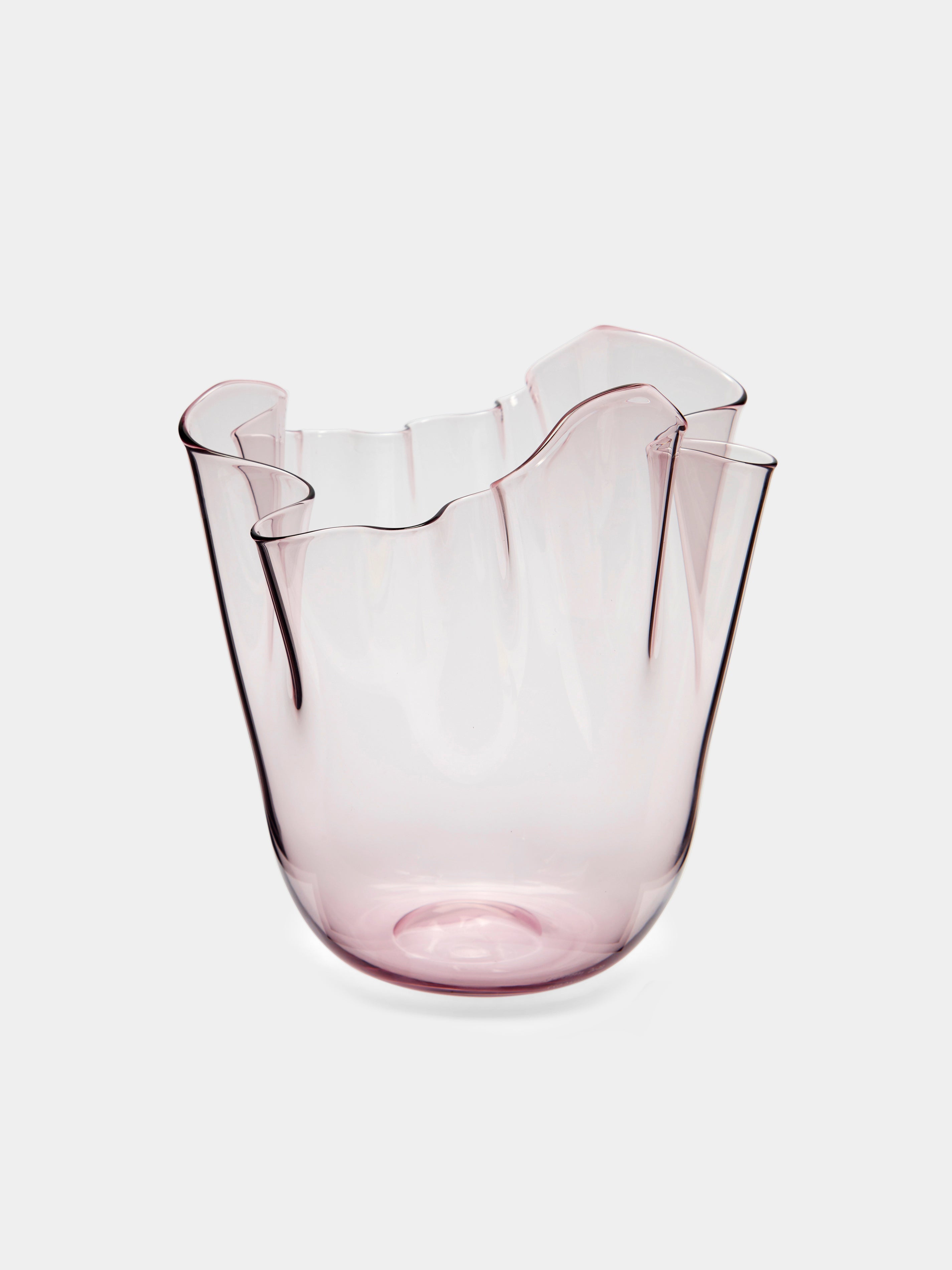 Fazzoletto Hand-Blown Murano Glass Vase (9.5in/24cm)