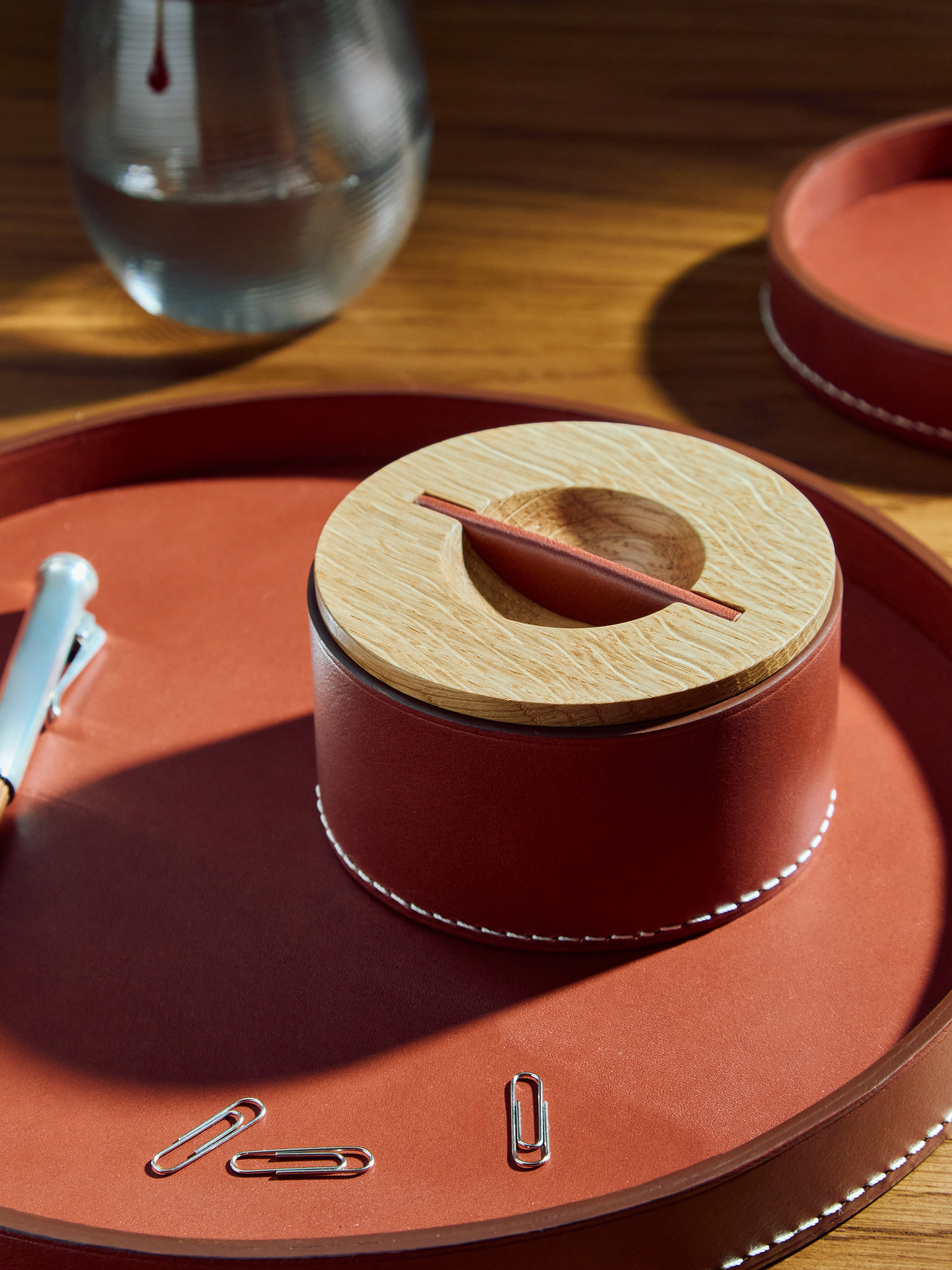 Mell Leather and Wood Low Box