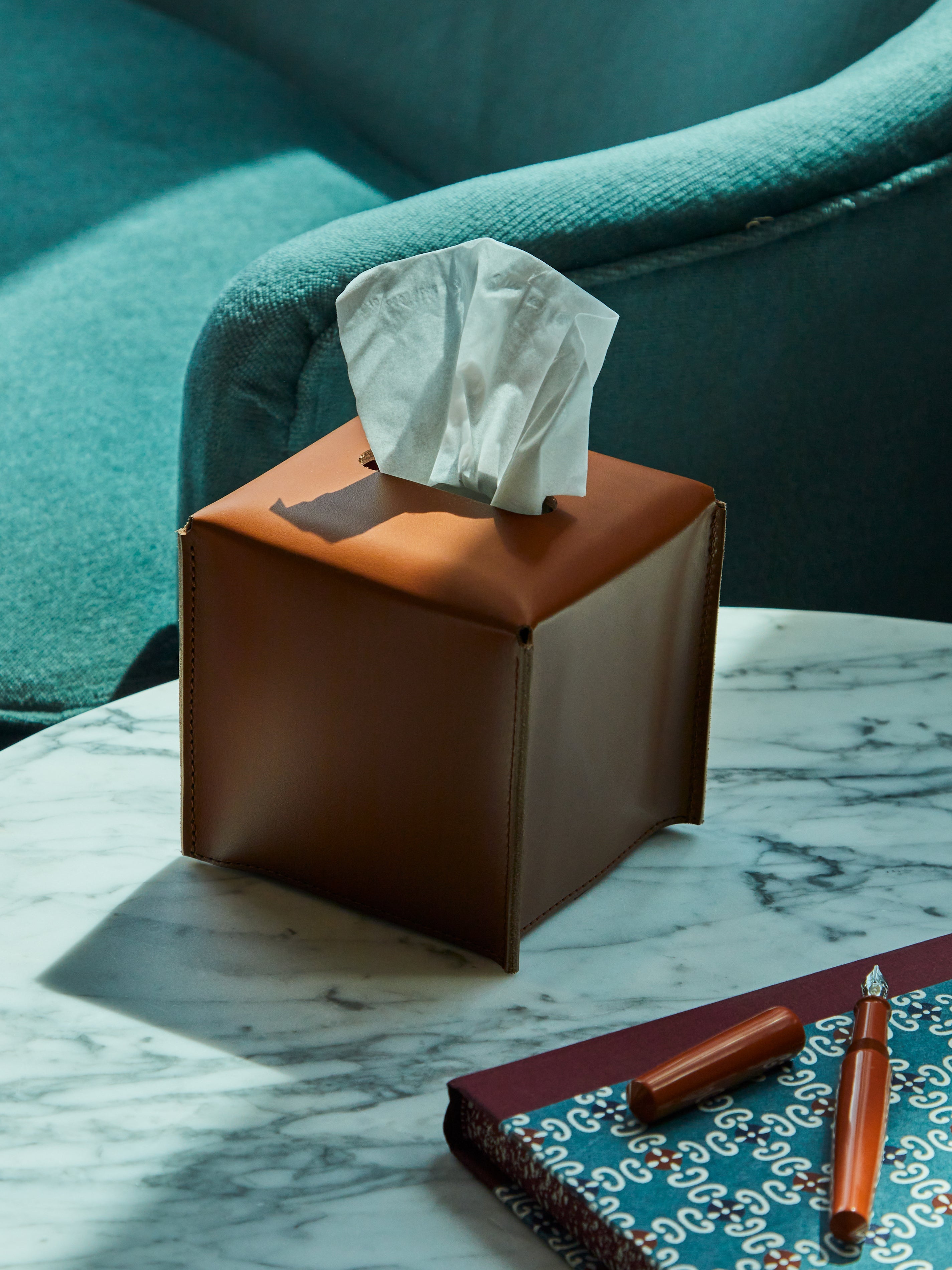 Amsterdam Leather Tissue Box