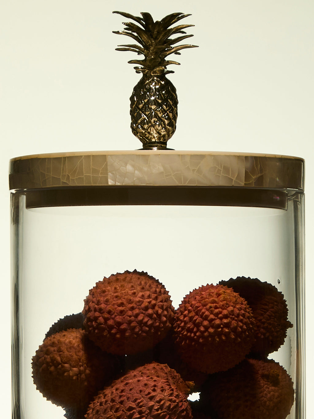 Pineapple Silver-Plated, Shell and Glass Jar