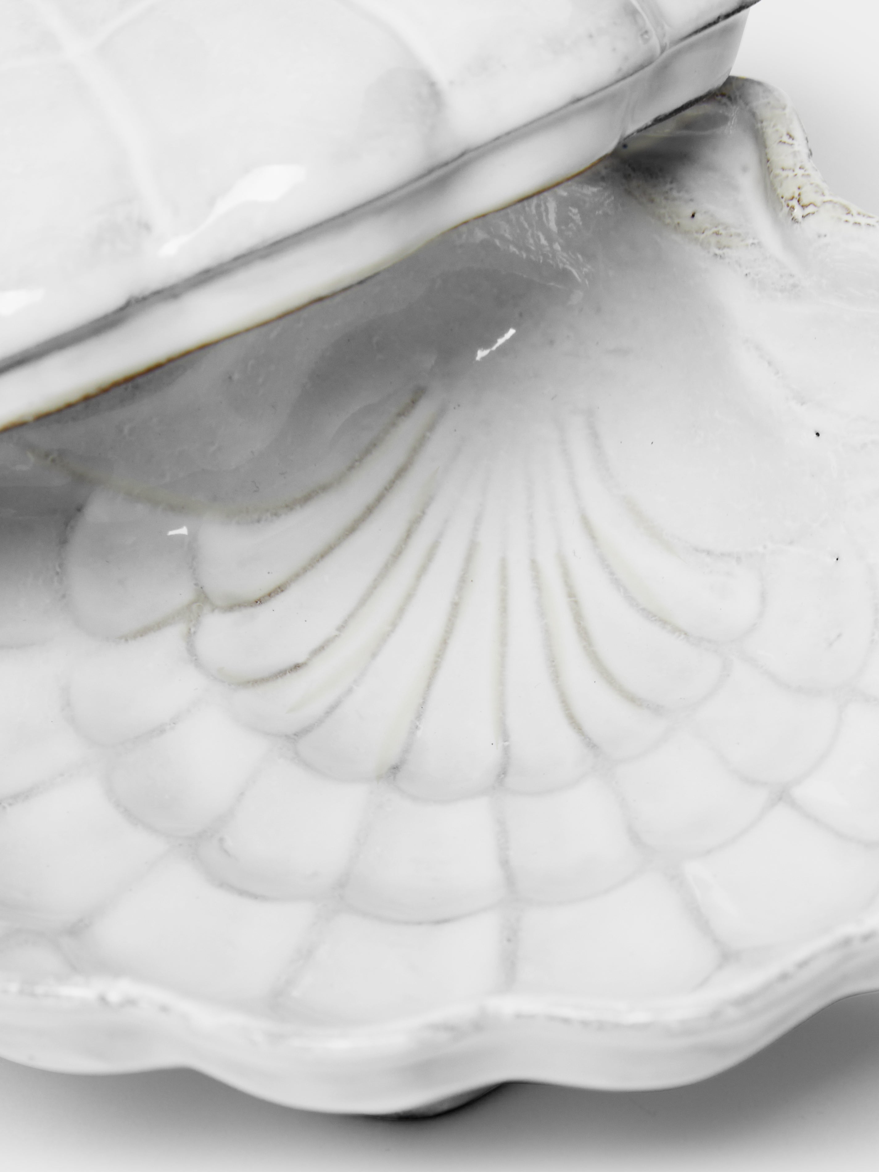 Shell Hand-Glazed Ceramic Box